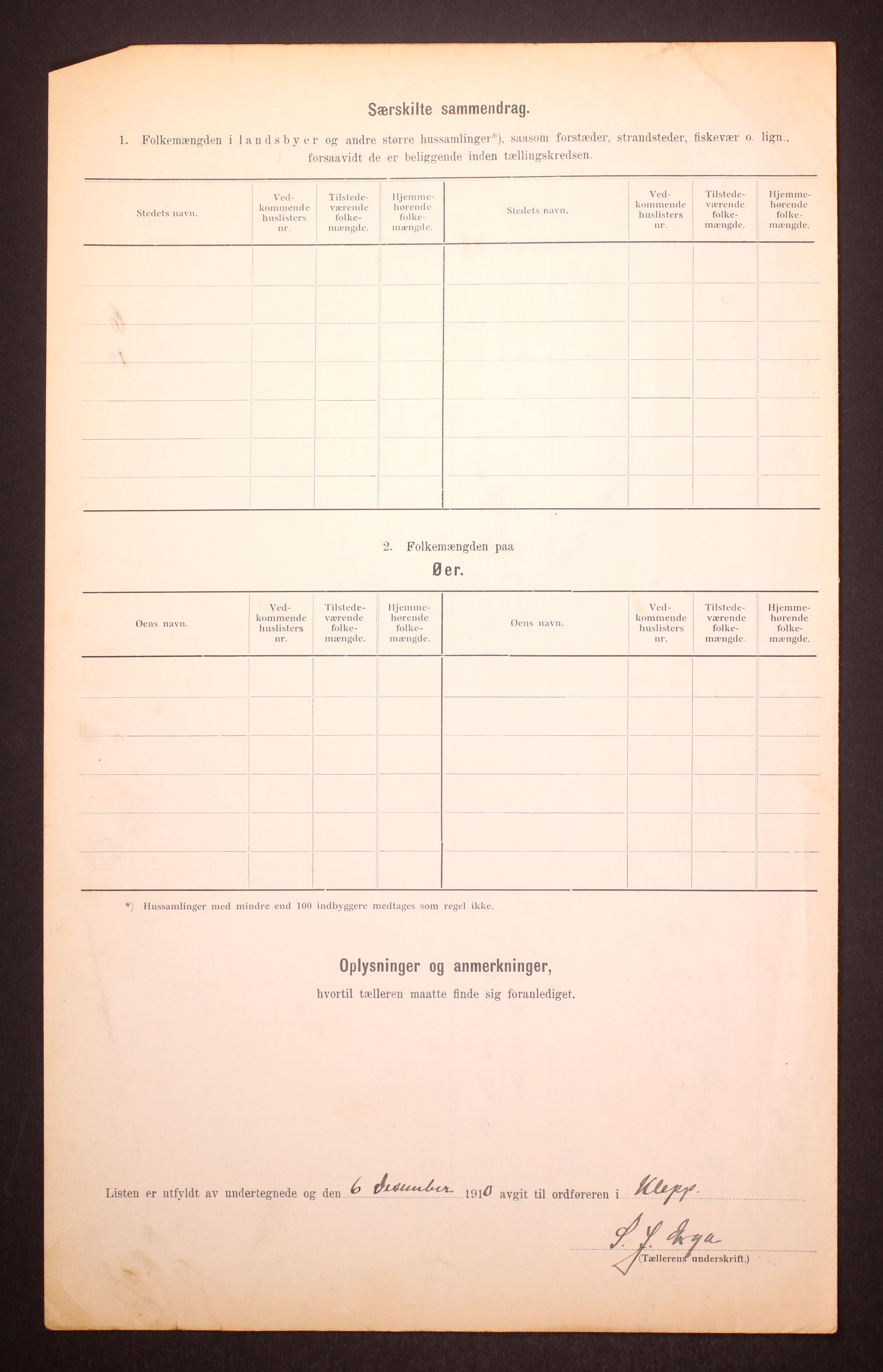 RA, 1910 census for Klepp, 1910, p. 18