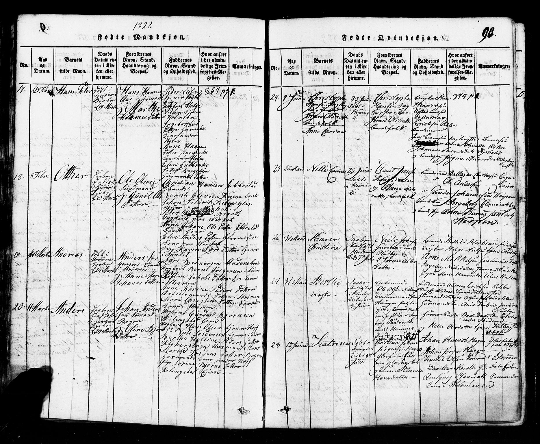 Hurum kirkebøker, AV/SAKO-A-229/G/Ga/L0001: Parish register (copy) no. I 1, 1816-1826, p. 90