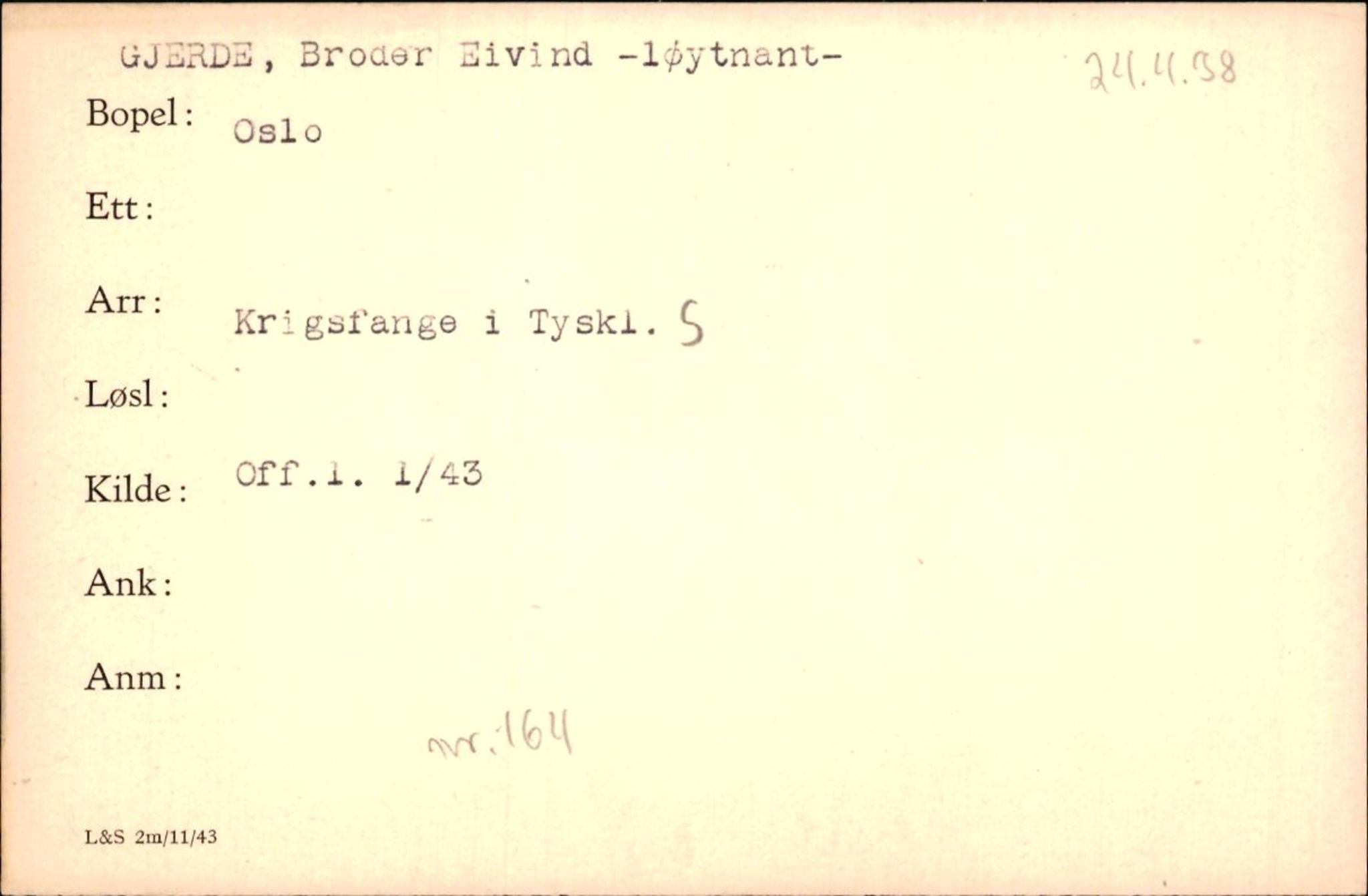 Forsvaret, Forsvarets krigshistoriske avdeling, AV/RA-RAFA-2017/Y/Yf/L0200: II-C-11-2102  -  Norske krigsfanger i Tyskland, 1940-1945, p. 309