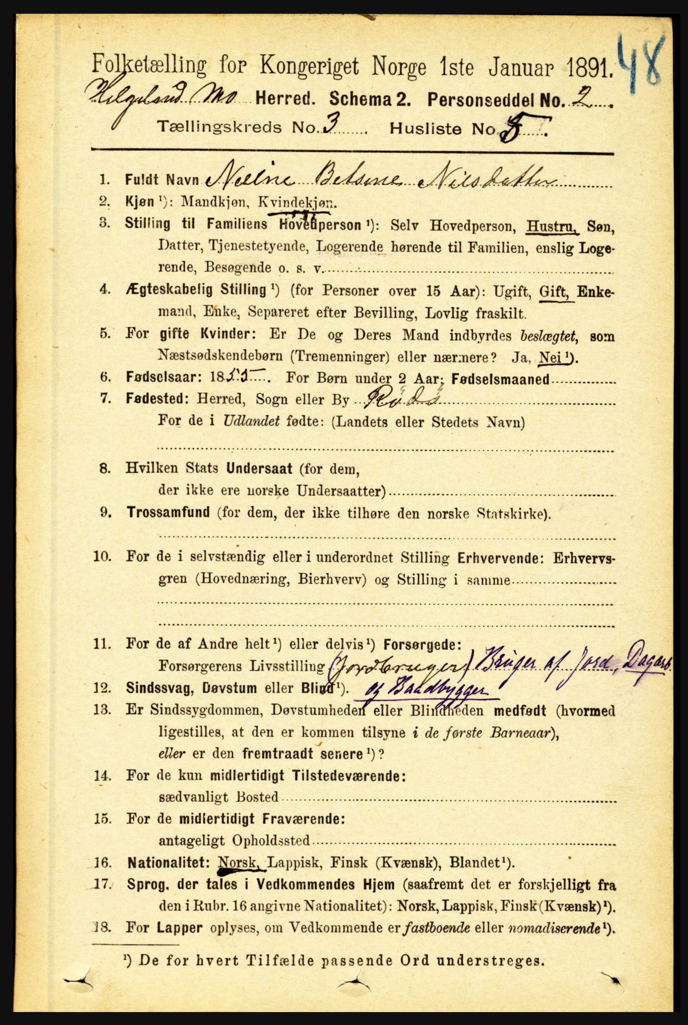 RA, 1891 census for 1833 Mo, 1891, p. 1370