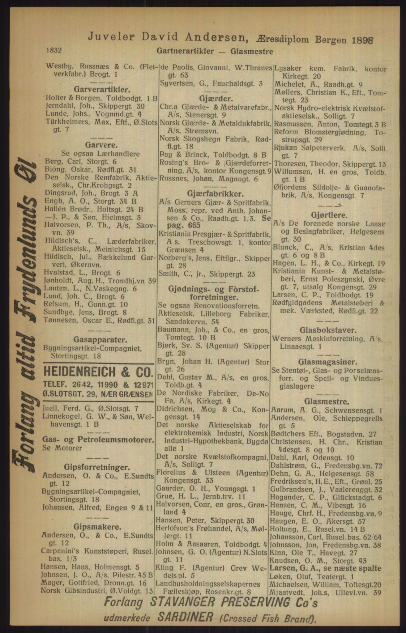 Kristiania/Oslo adressebok, PUBL/-, 1915, p. 1832
