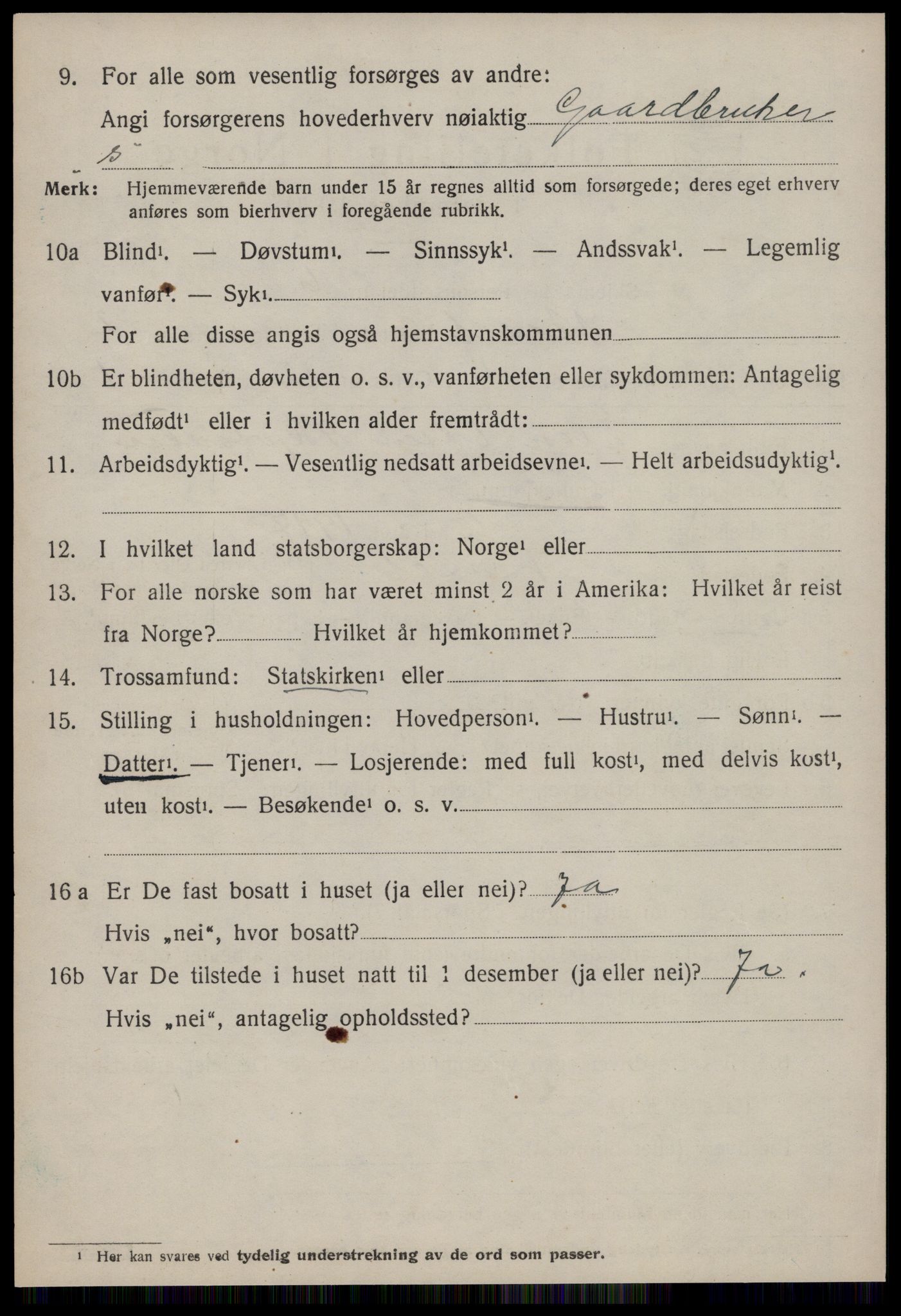 SAT, 1920 census for Nesset, 1920, p. 1001