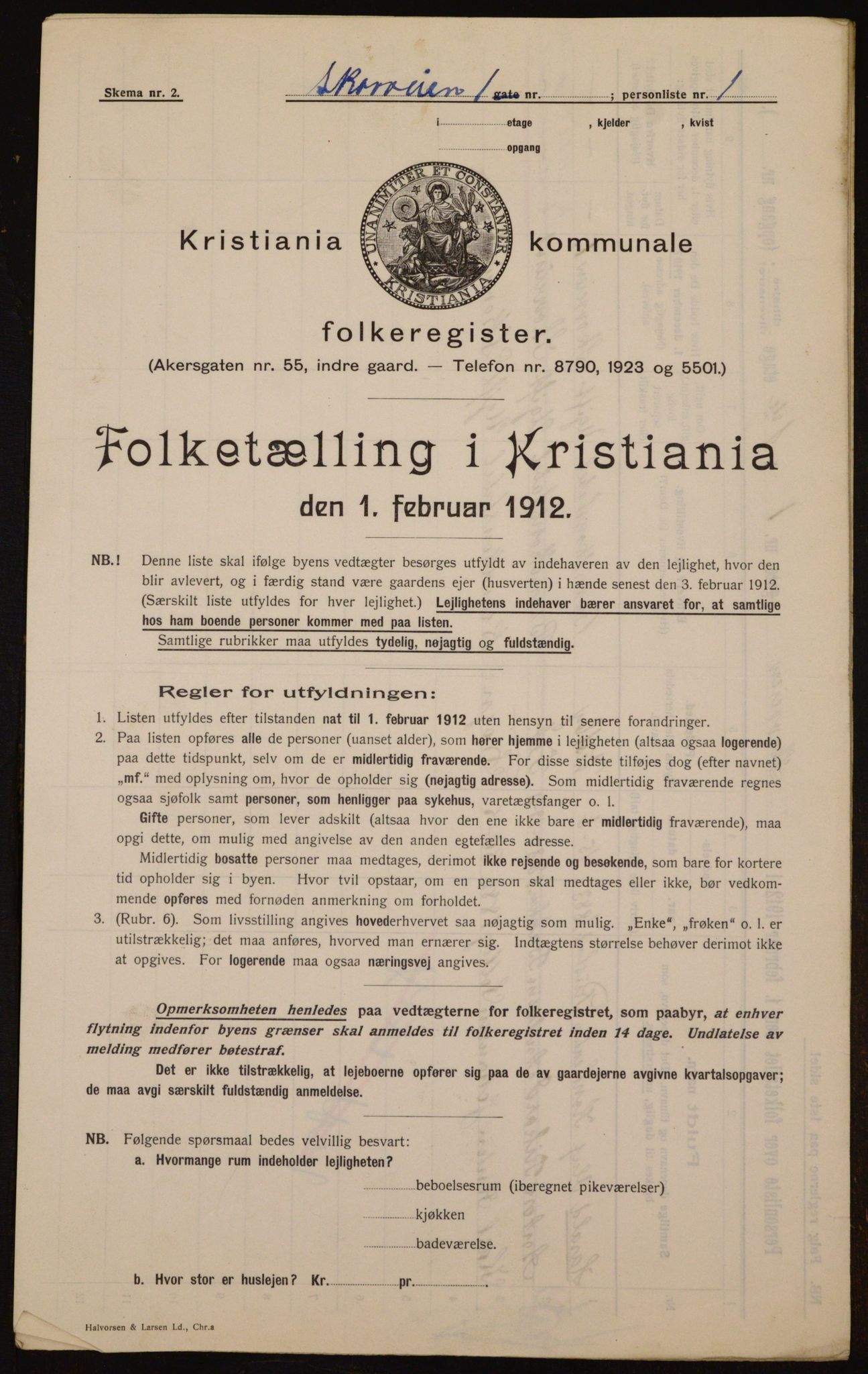 OBA, Municipal Census 1912 for Kristiania, 1912, p. 96667