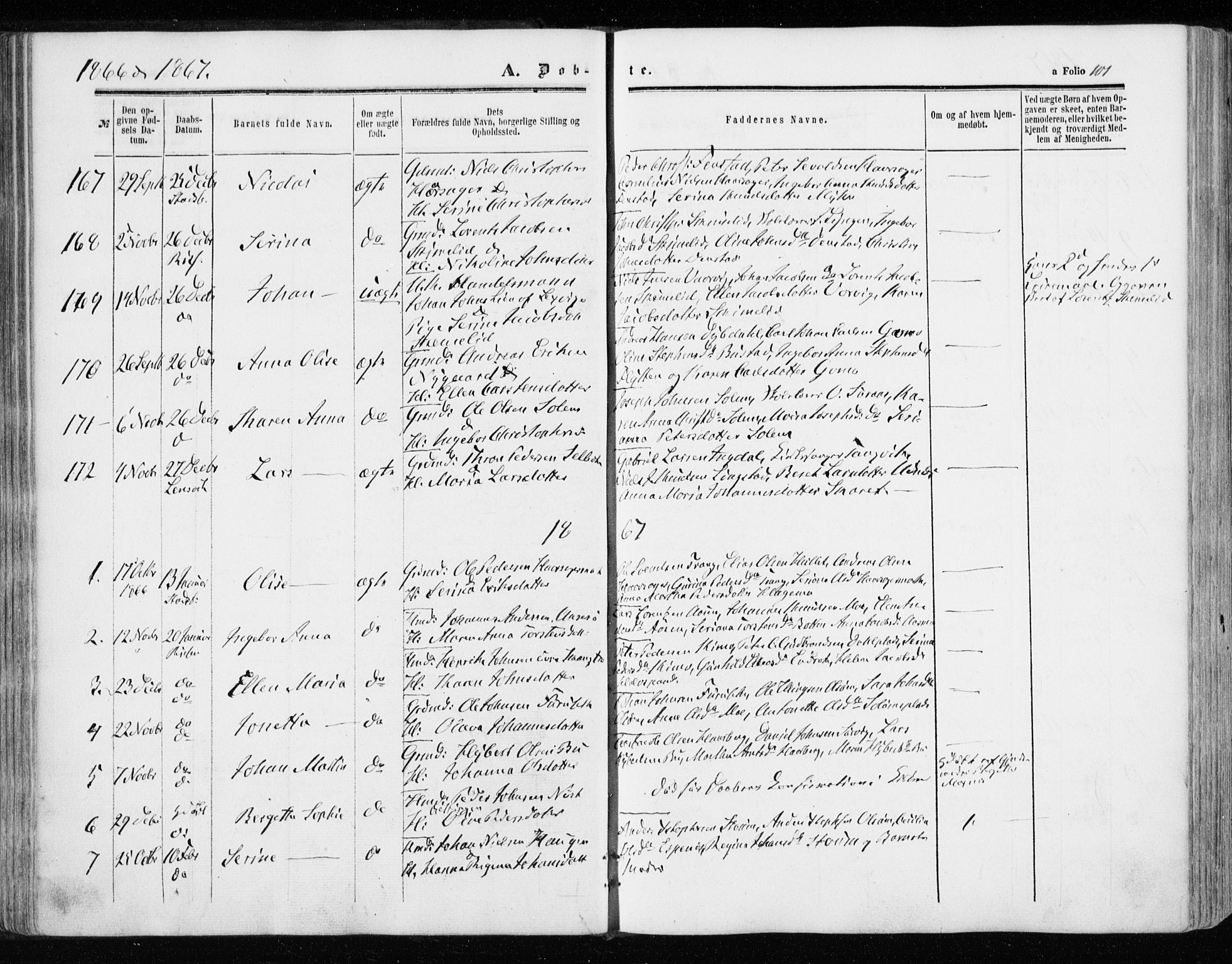 Ministerialprotokoller, klokkerbøker og fødselsregistre - Sør-Trøndelag, SAT/A-1456/646/L0612: Parish register (official) no. 646A10, 1858-1869, p. 101