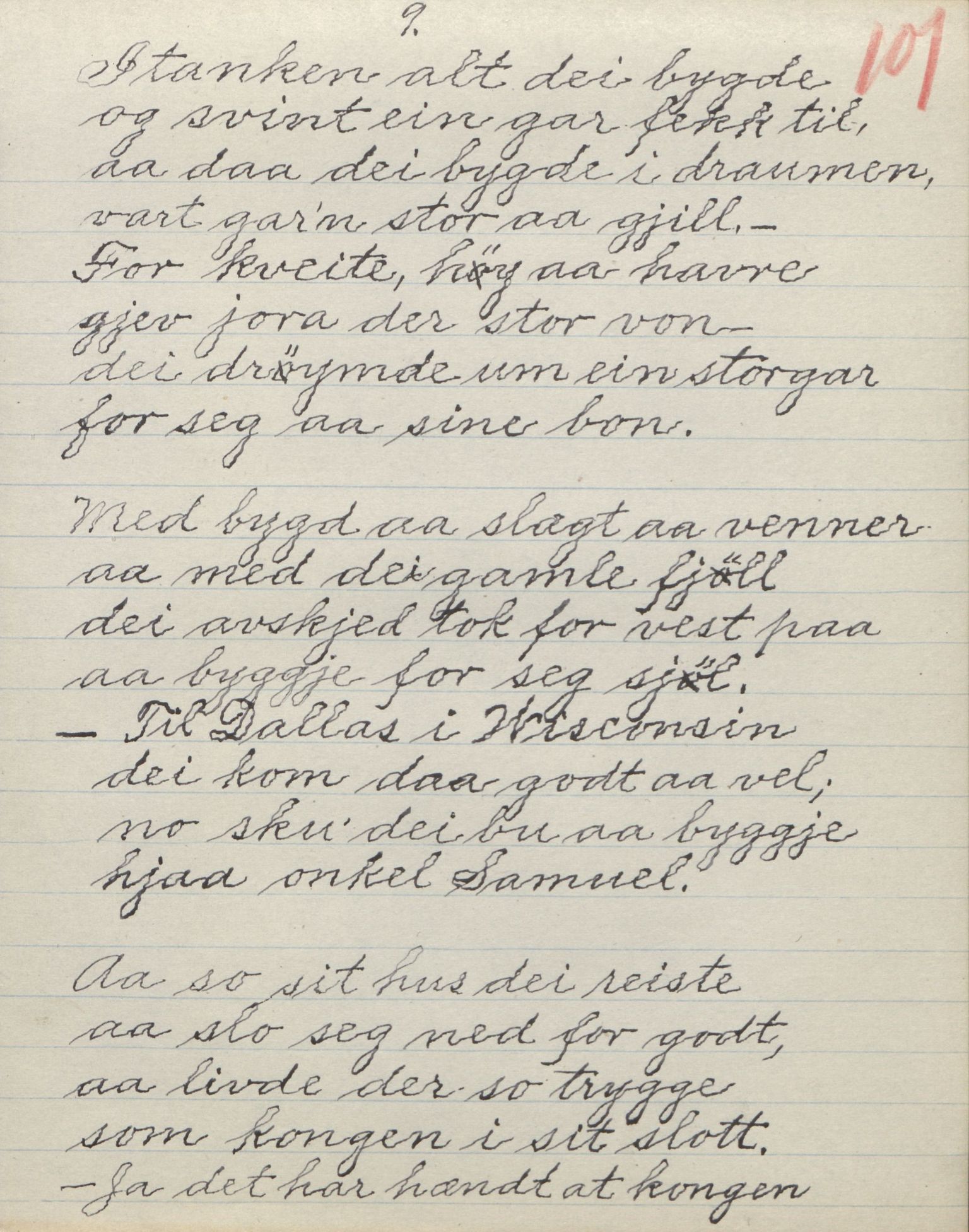 Rikard Berge, TEMU/TGM-A-1003/F/L0017/0012: 551-599 / 562 For det meste brev til Berge, 1910-1950, p. 101