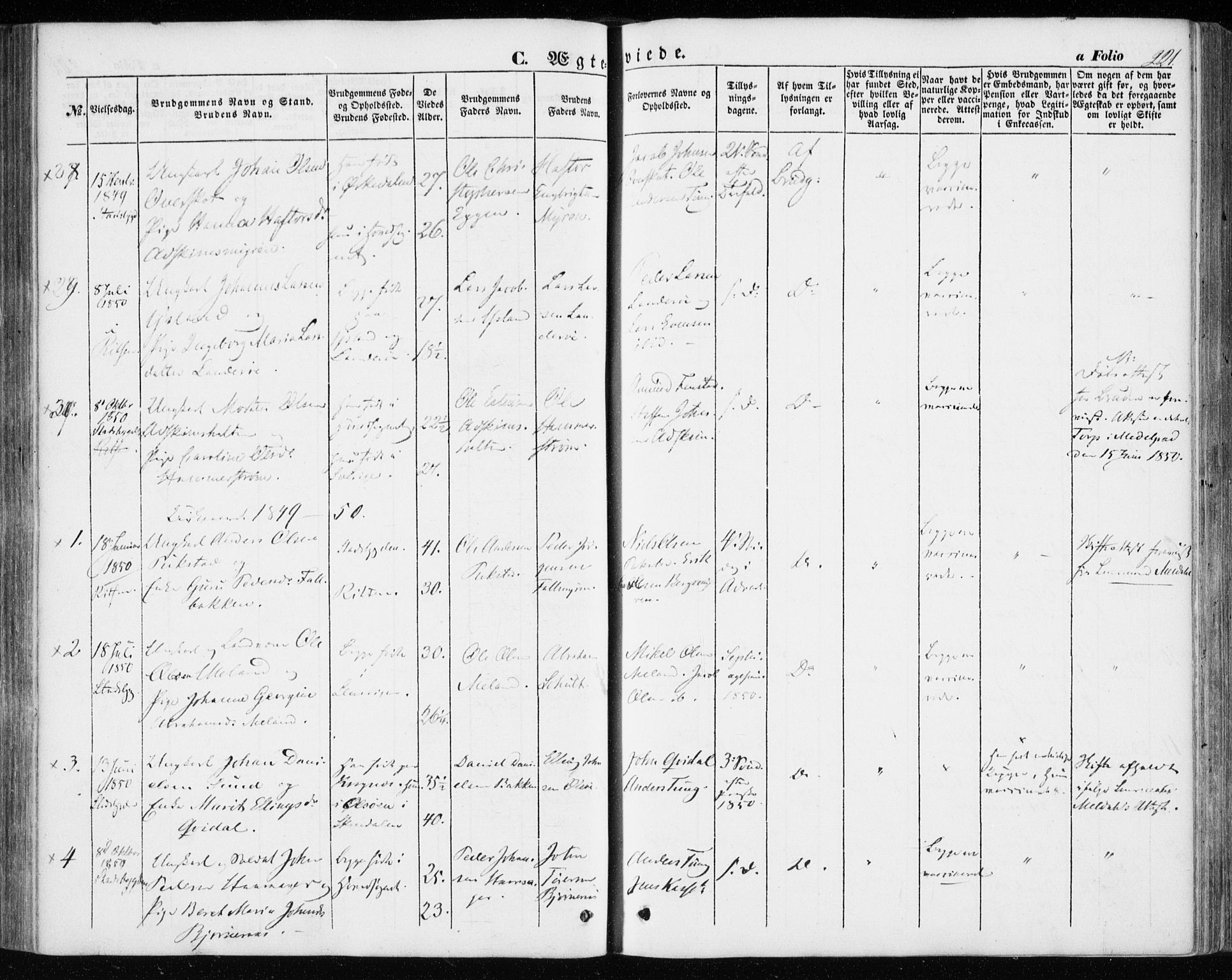 Ministerialprotokoller, klokkerbøker og fødselsregistre - Sør-Trøndelag, AV/SAT-A-1456/646/L0611: Parish register (official) no. 646A09, 1848-1857, p. 221