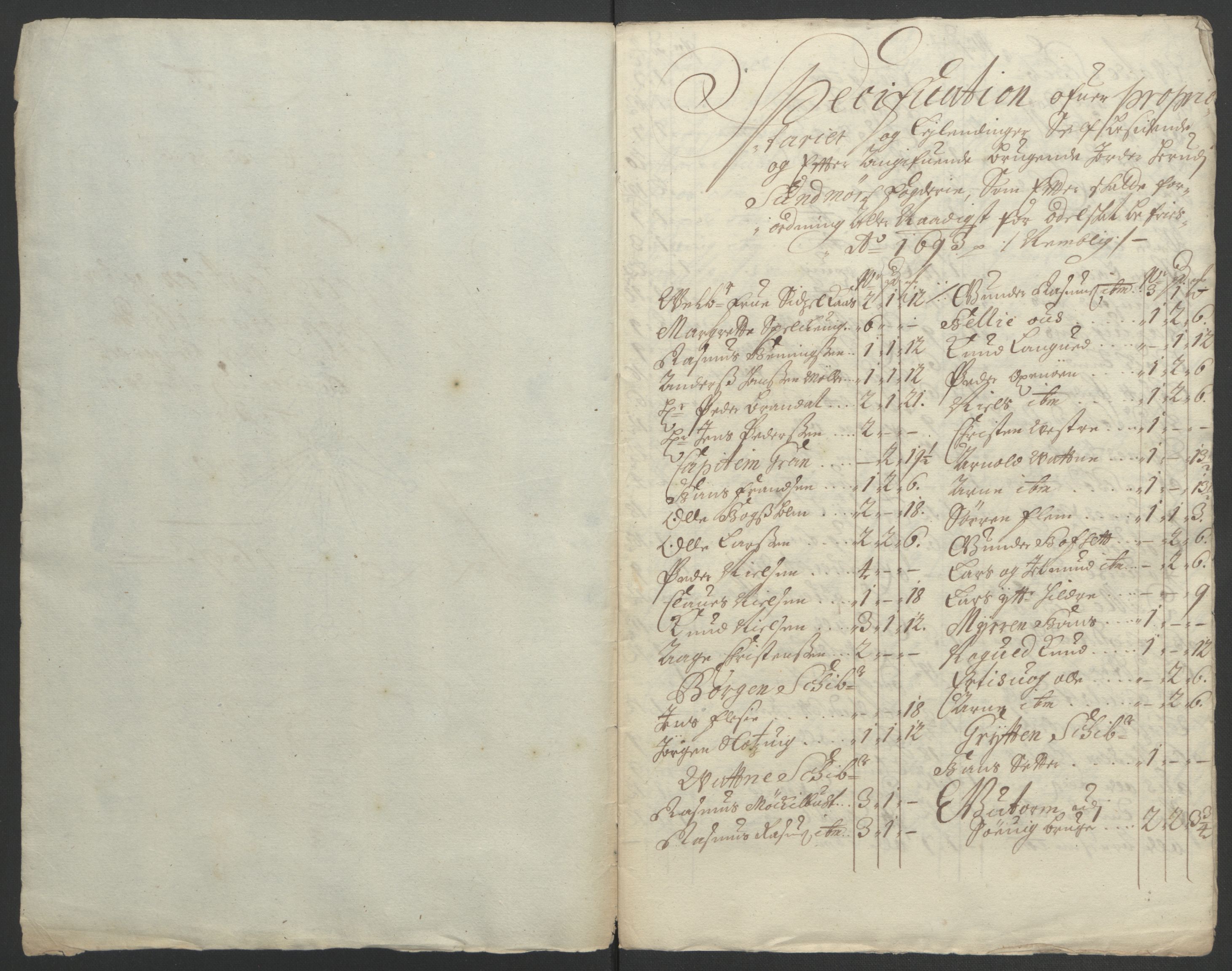 Rentekammeret inntil 1814, Reviderte regnskaper, Fogderegnskap, RA/EA-4092/R54/L3554: Fogderegnskap Sunnmøre, 1691-1693, p. 477