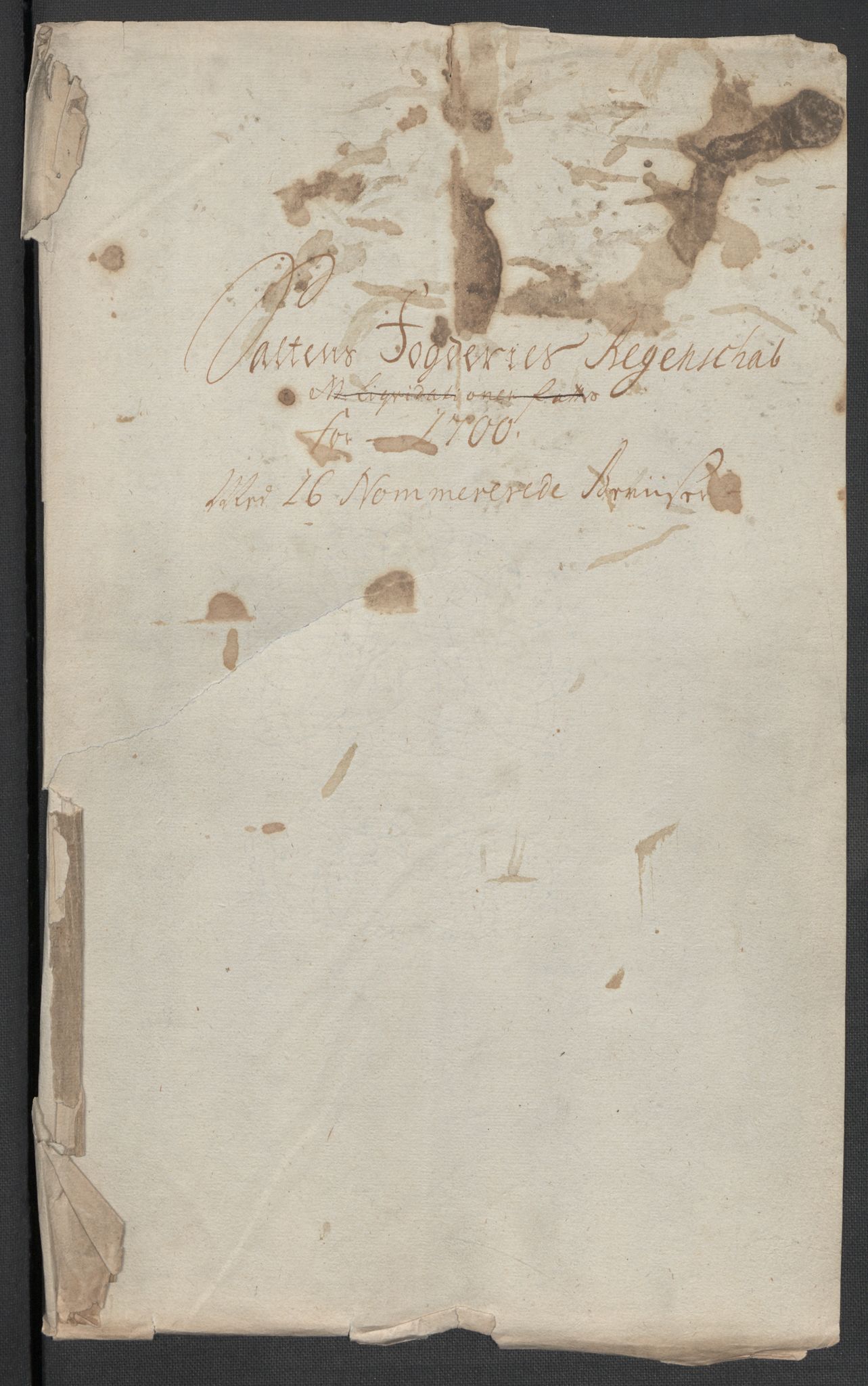 Rentekammeret inntil 1814, Reviderte regnskaper, Fogderegnskap, RA/EA-4092/R66/L4579: Fogderegnskap Salten, 1697-1700, p. 323