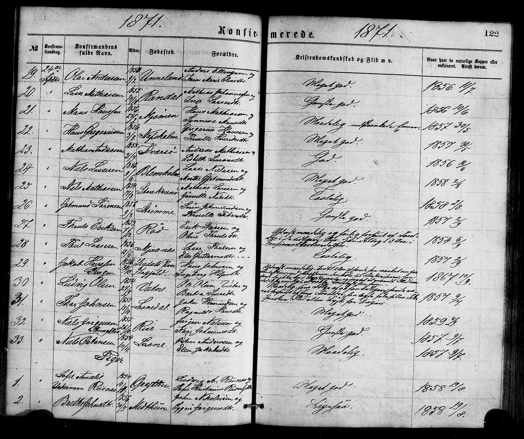 Gulen sokneprestembete, AV/SAB-A-80201/H/Haa/Haaa/L0023: Parish register (official) no. A 23, 1870-1880, p. 122