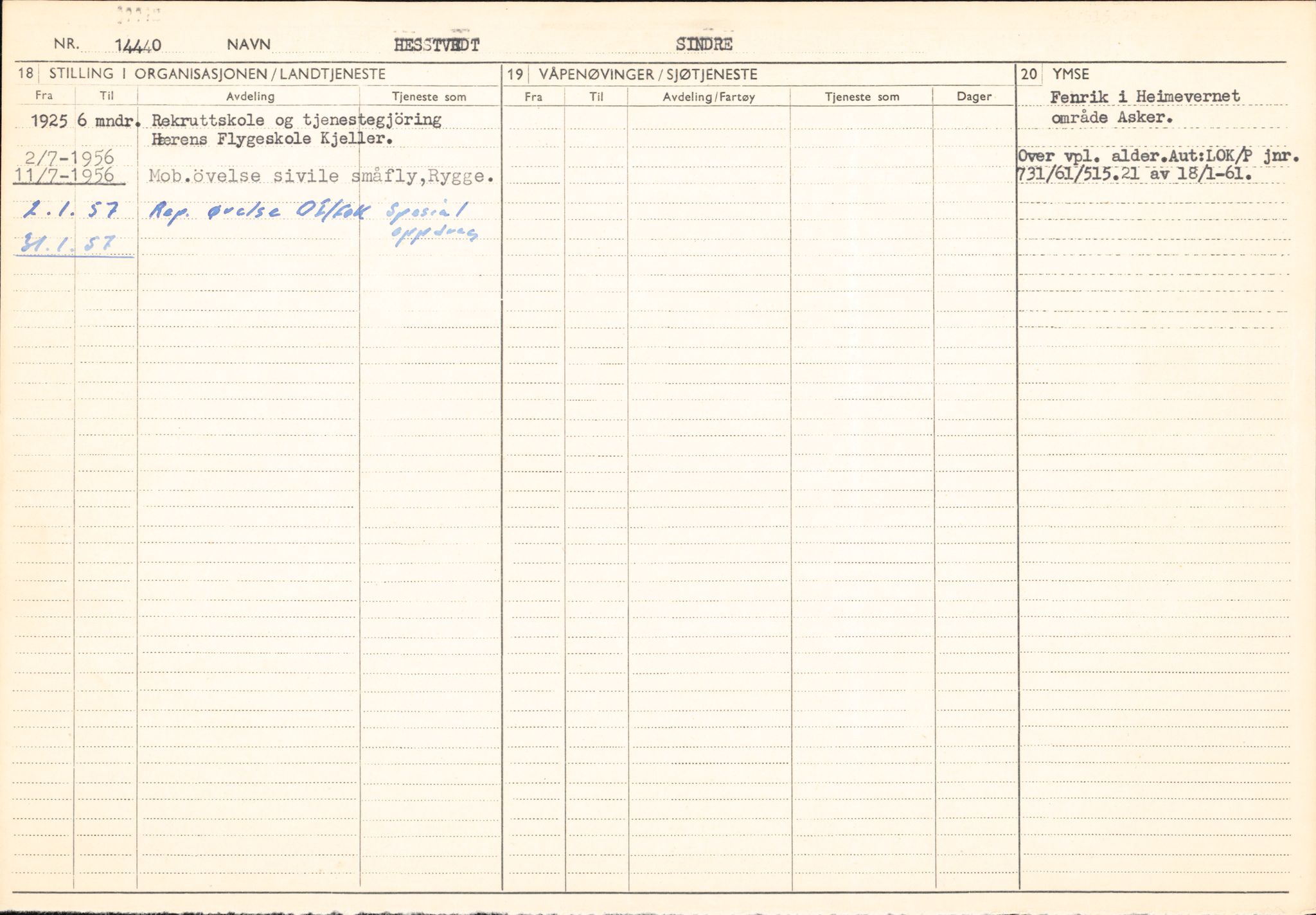 Forsvaret, Forsvarets overkommando/Luftforsvarsstaben, AV/RA-RAFA-4079/P/Pa/L0013: Personellmapper, 1905, p. 185