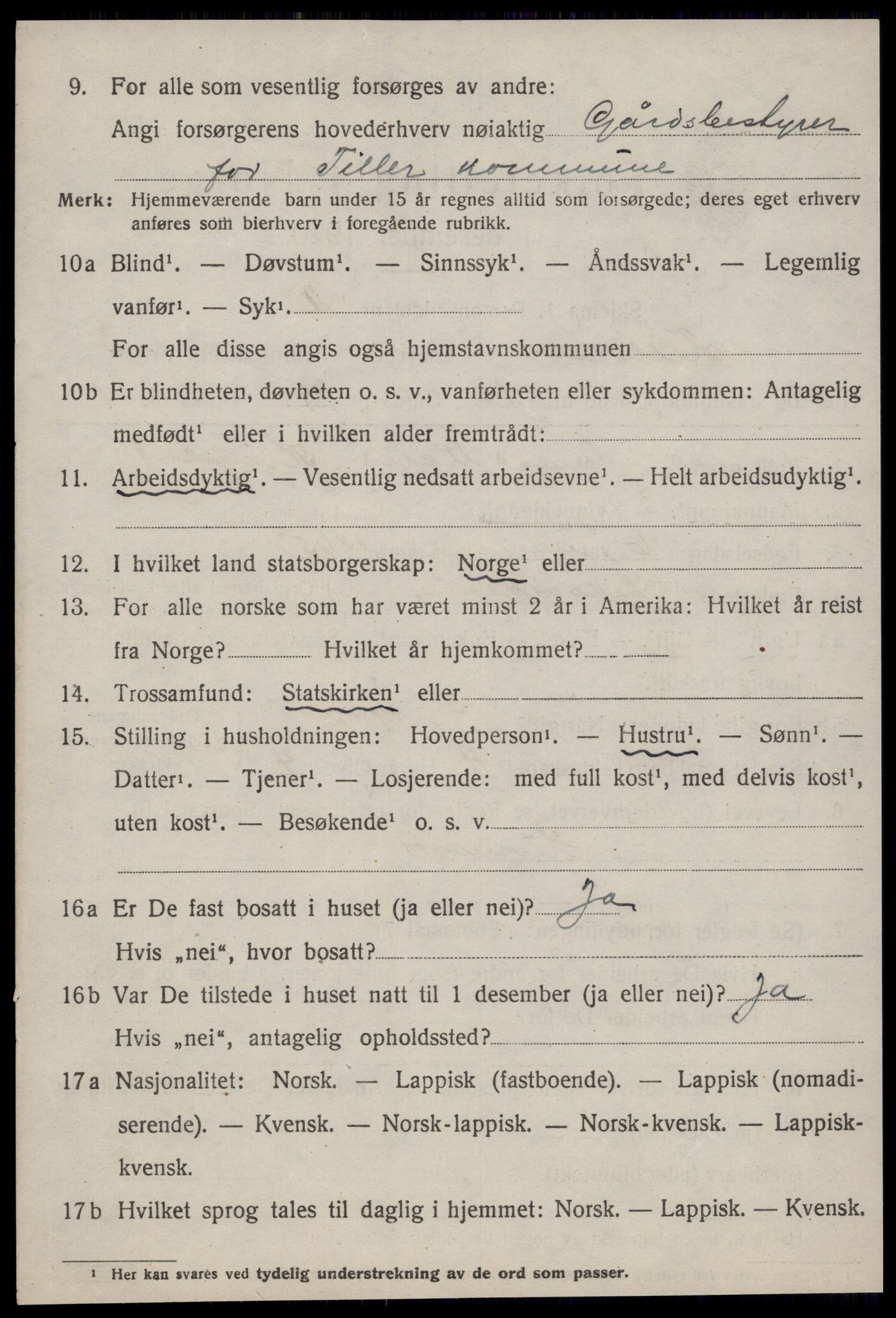 SAT, 1920 census for Tiller, 1920, p. 980