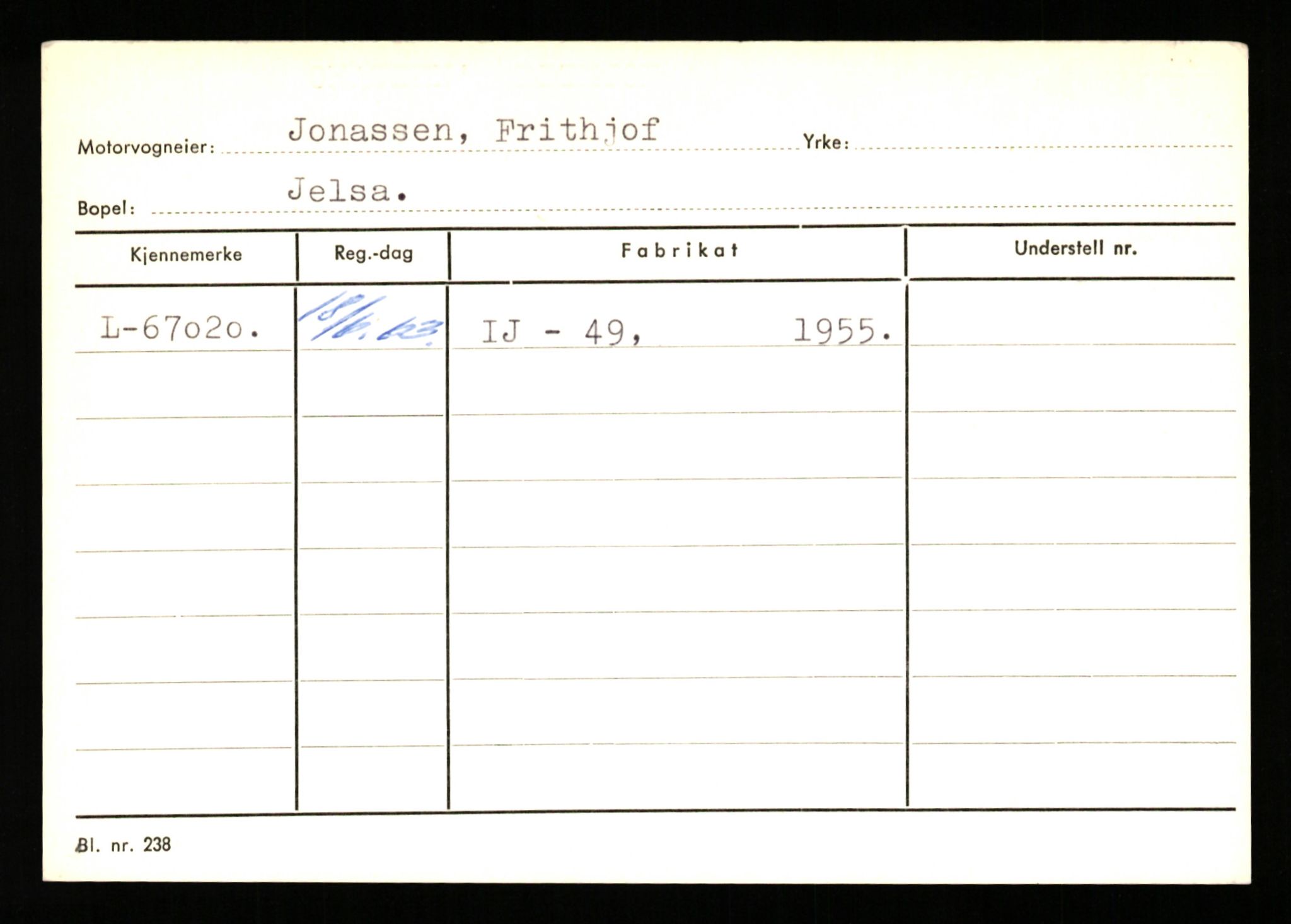 Stavanger trafikkstasjon, AV/SAST-A-101942/0/H/L0019: Jonassen - Kersbergen, 1930-1971, p. 49