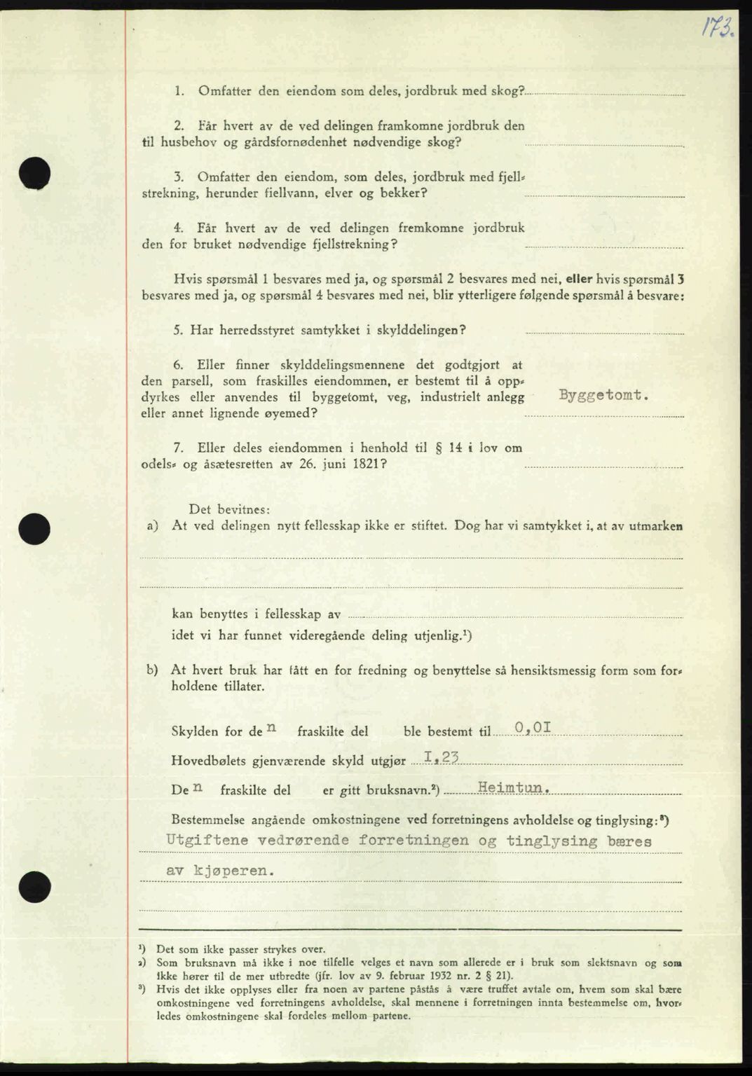 Nordmøre sorenskriveri, AV/SAT-A-4132/1/2/2Ca: Mortgage book no. A106, 1947-1947, Diary no: : 2190/1947