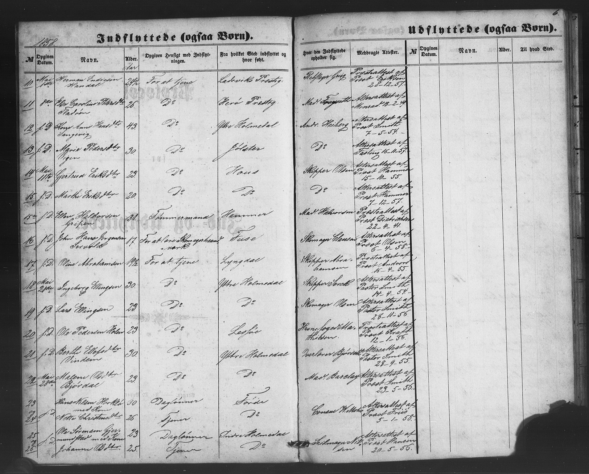 Nykirken Sokneprestembete, SAB/A-77101/H/Haa/L0050: Parish register (official) no. G 2, 1858-1879, p. 6