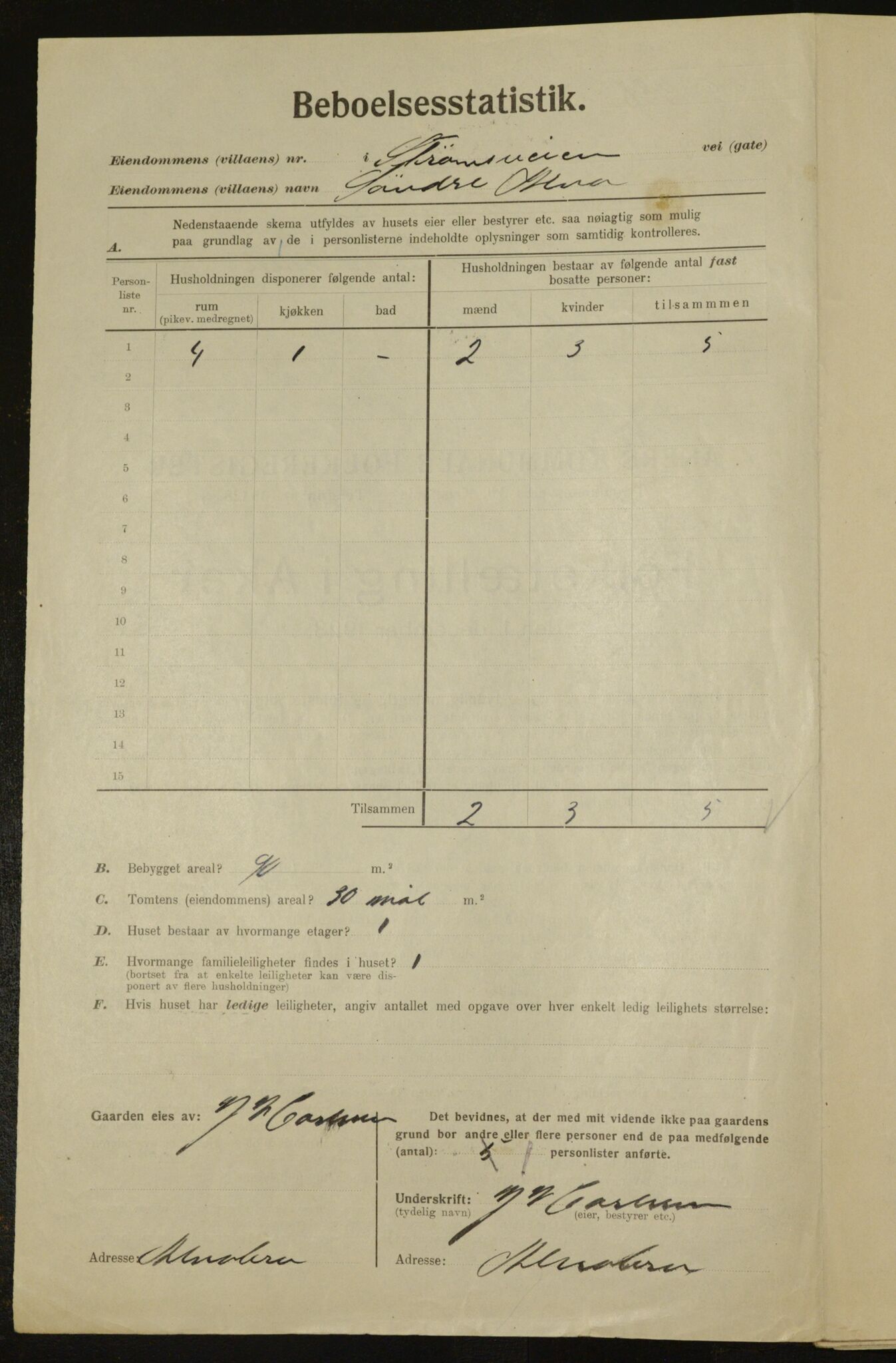 , Municipal Census 1923 for Aker, 1923, p. 31701