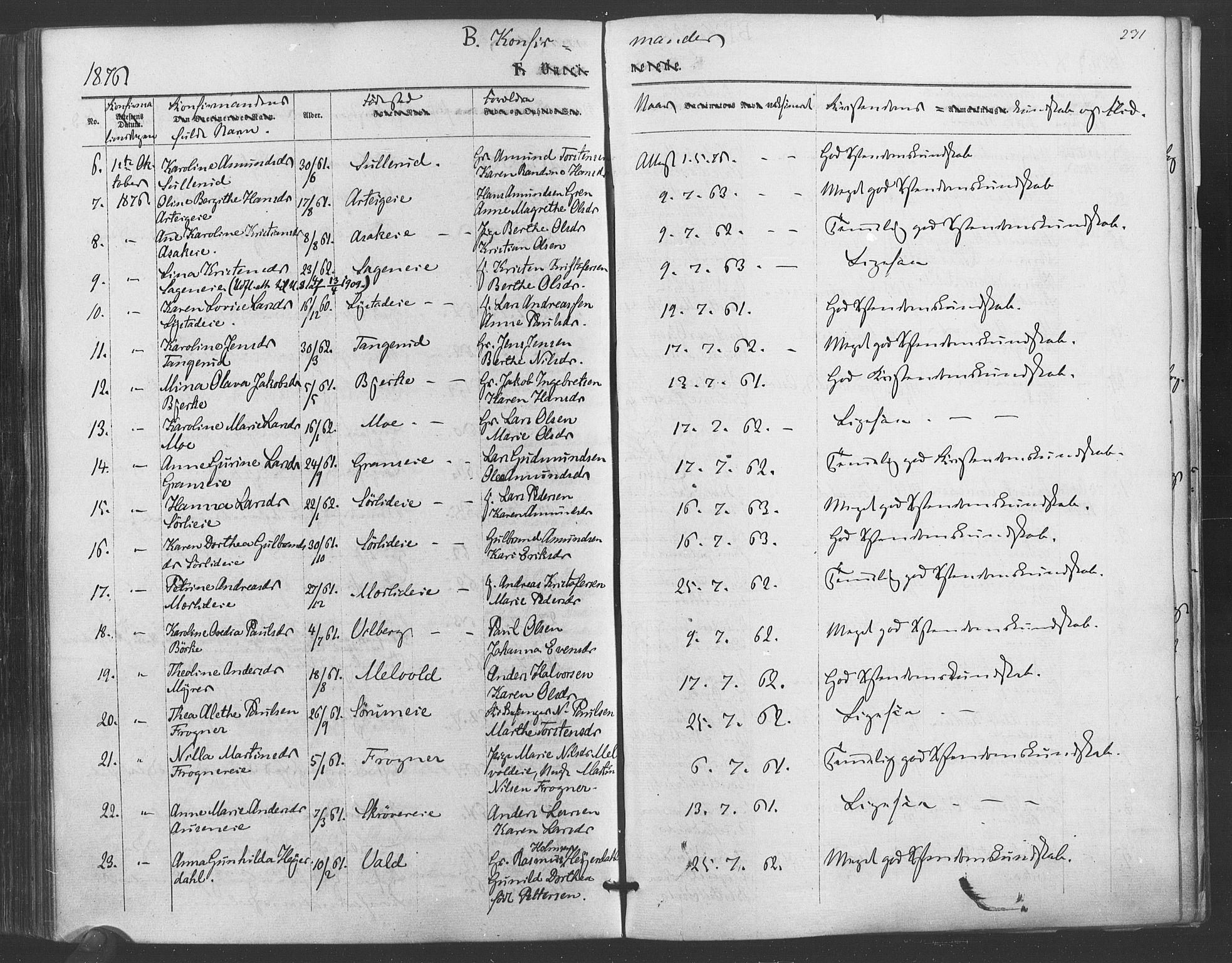 Sørum prestekontor Kirkebøker, AV/SAO-A-10303/F/Fa/L0006: Parish register (official) no. I 6, 1864-1877, p. 231