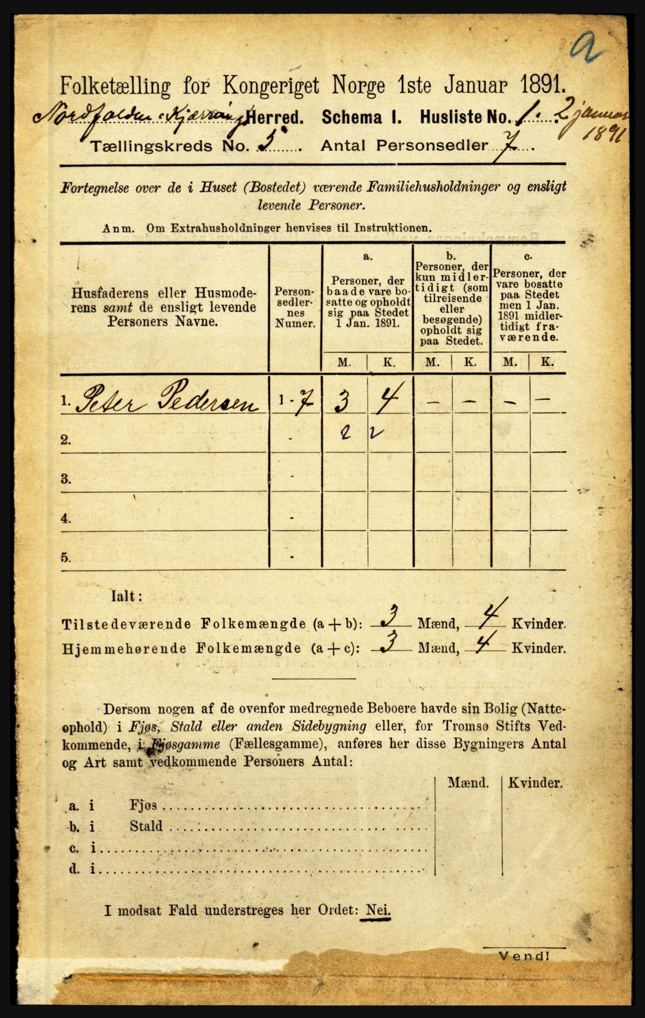 RA, 1891 census for 1846 Nordfold-Kjerringøy, 1891, p. 1127