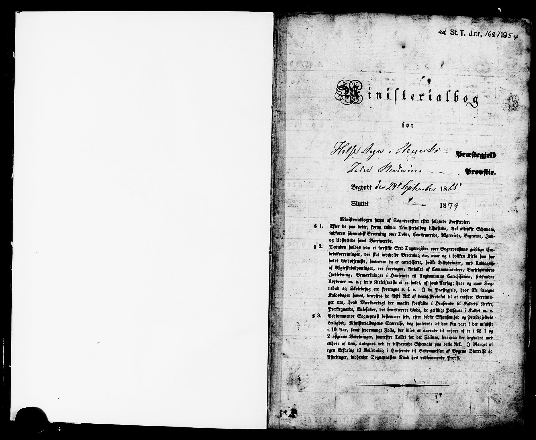 Ministerialprotokoller, klokkerbøker og fødselsregistre - Møre og Romsdal, AV/SAT-A-1454/576/L0884: Parish register (official) no. 576A02, 1865-1879, p. 1