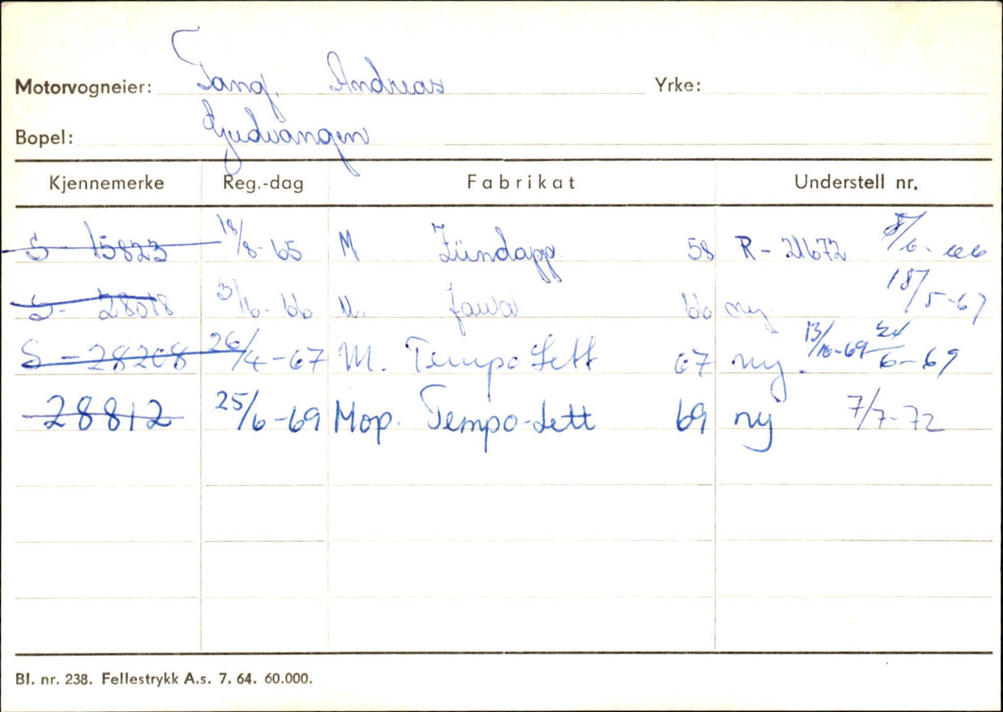 Statens vegvesen, Sogn og Fjordane vegkontor, SAB/A-5301/4/F/L0125: Eigarregister Sogndal V-Å. Aurland A-Å. Fjaler A-N, 1945-1975, p. 1114