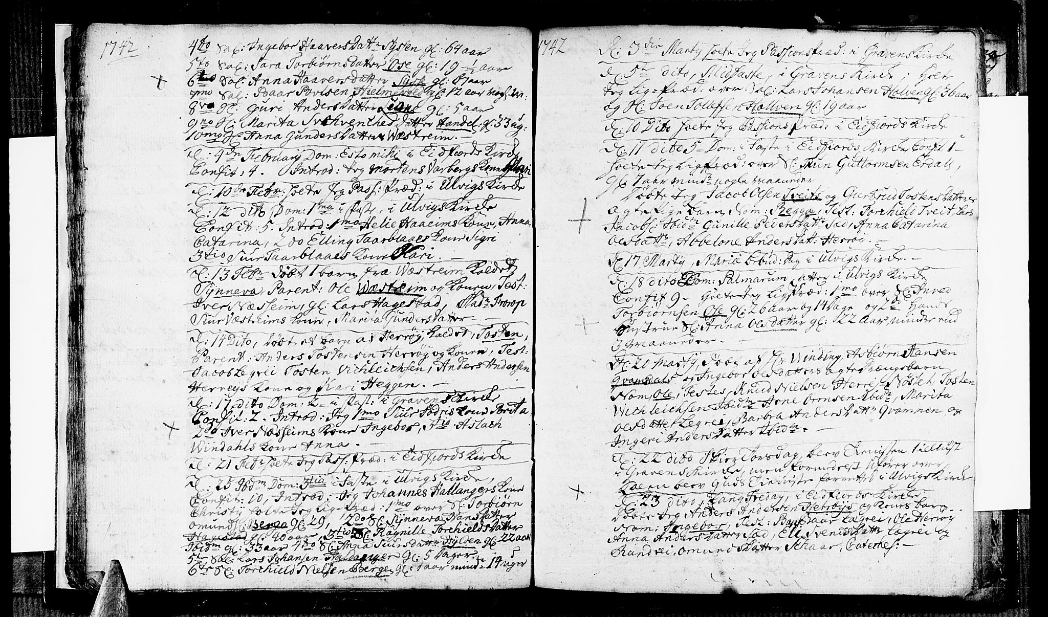 Ulvik sokneprestembete, SAB/A-78801/H/Haa: Parish register (official) no. A 5, 1740-1743, p. 16