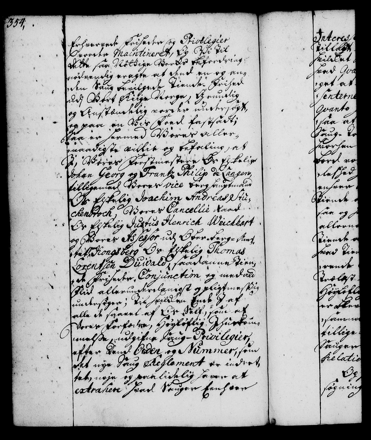 Rentekammeret, Kammerkanselliet, RA/EA-3111/G/Gg/Gga/L0004: Norsk ekspedisjonsprotokoll med register (merket RK 53.4), 1734-1741, p. 354