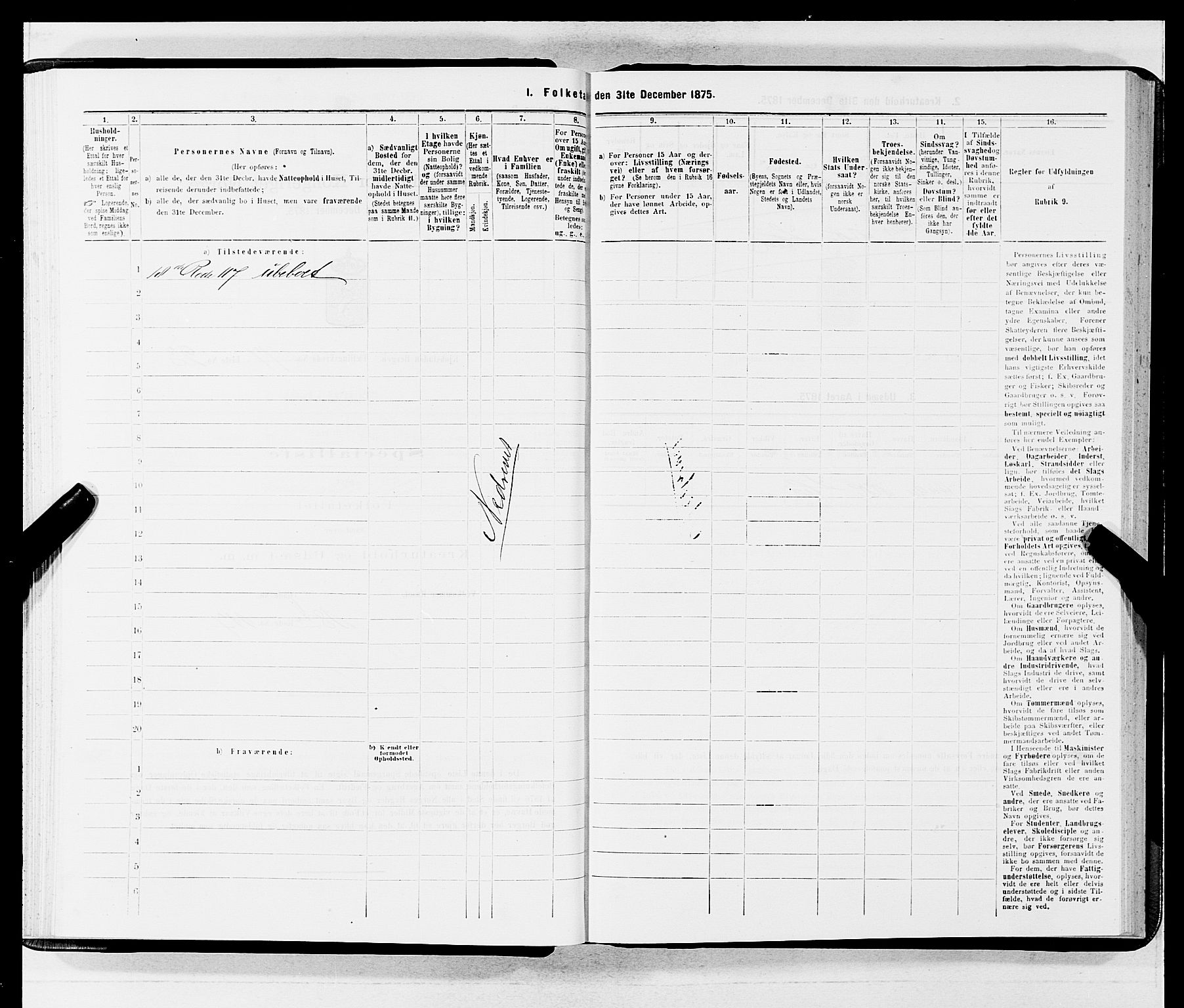 SAB, 1875 census for 1301 Bergen, 1875, p. 4174