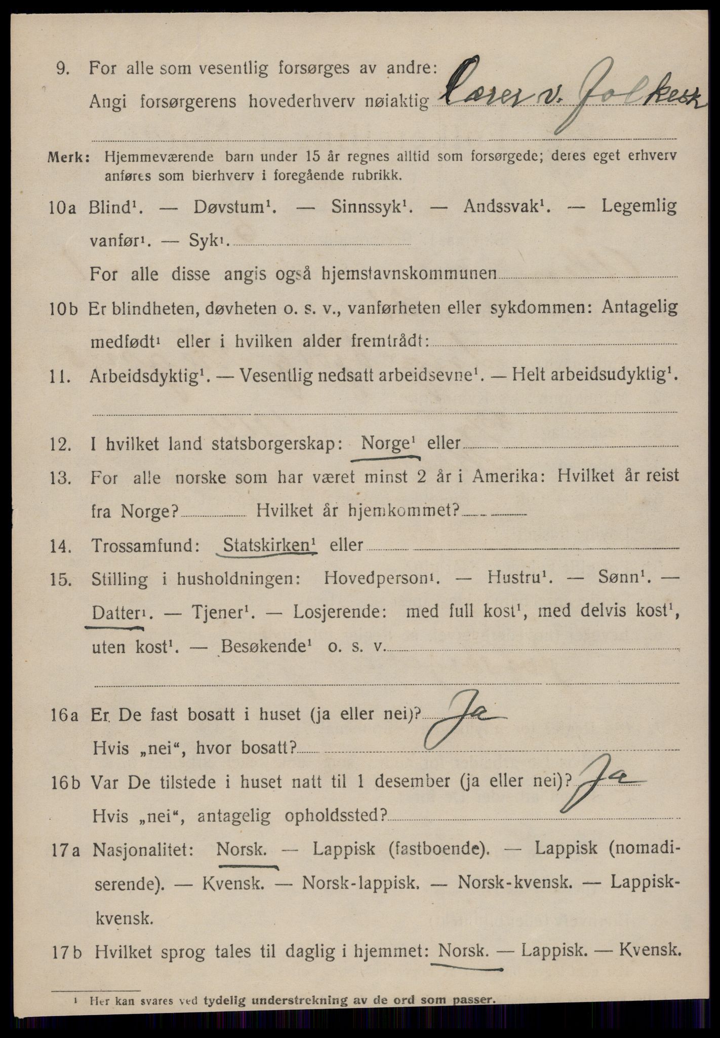 SAT, 1920 census for Ålen, 1920, p. 1199