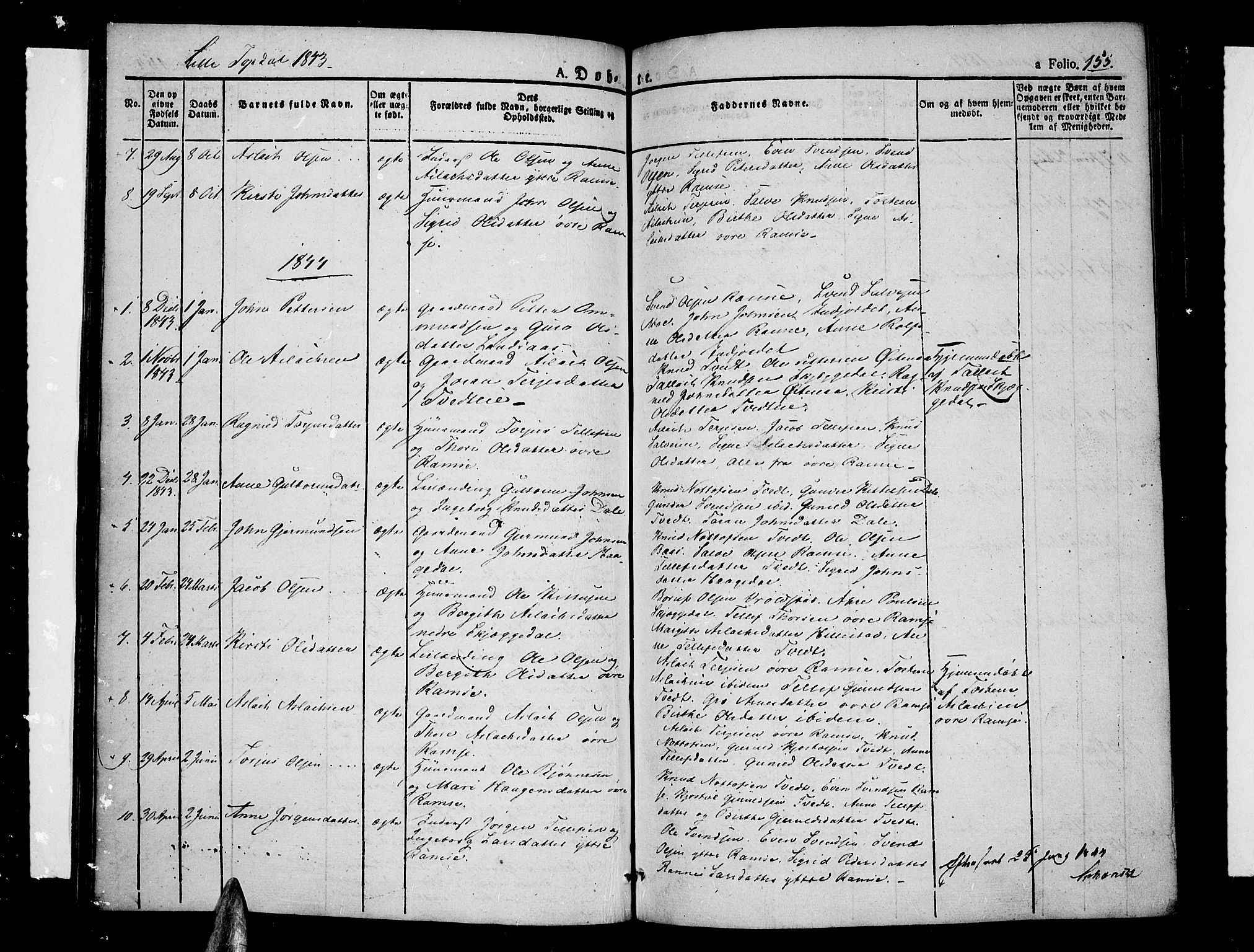 Åmli sokneprestkontor, AV/SAK-1111-0050/F/Fa/Fac/L0007: Parish register (official) no. A 7 /4, 1829-1851, p. 155