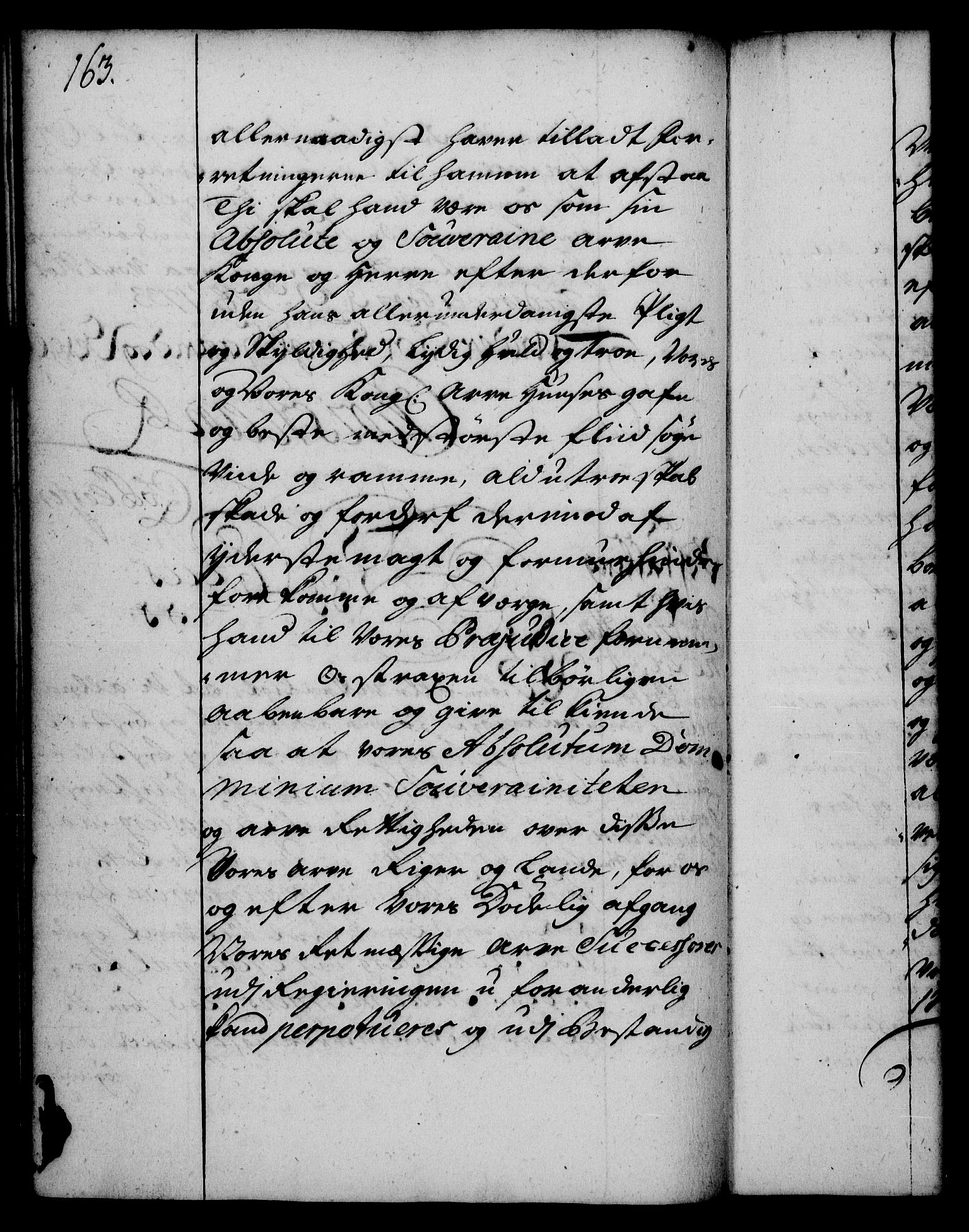 Rentekammeret, Kammerkanselliet, RA/EA-3111/G/Gg/Gge/L0002: Norsk bestallingsprotokoll med register (merket RK 53.26), 1730-1744, p. 163