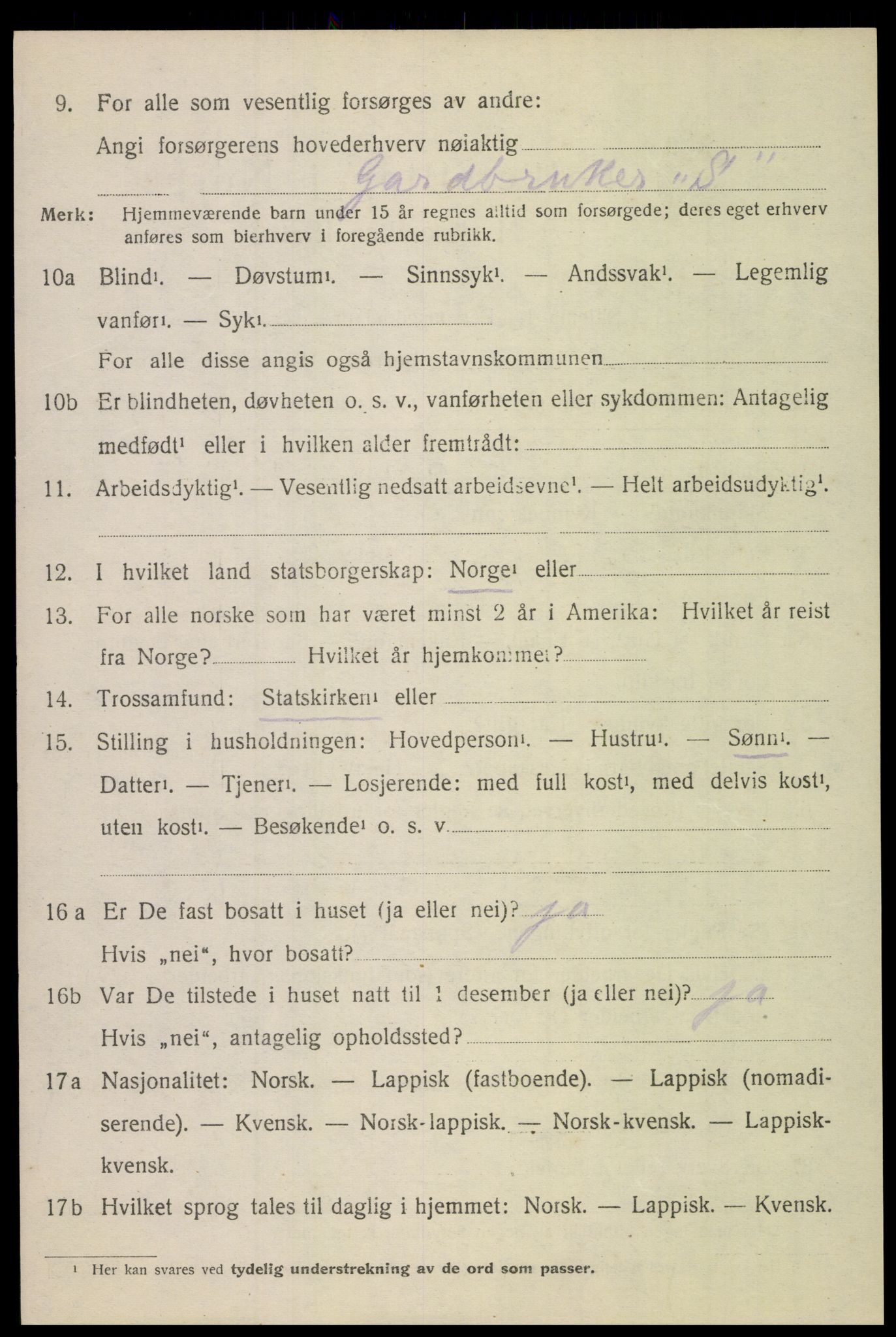 SAT, 1920 census for Bodin, 1920, p. 3273