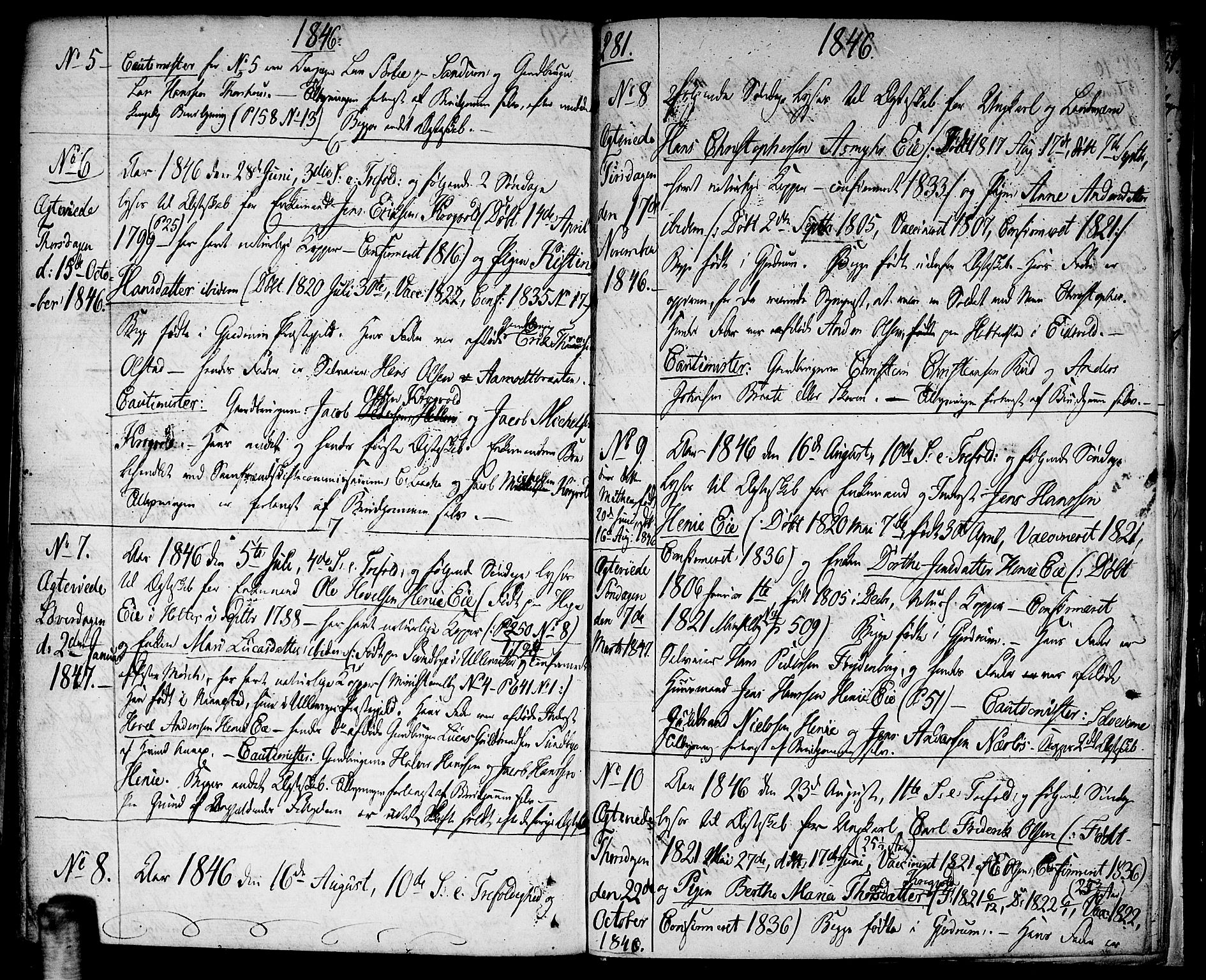 Gjerdrum prestekontor Kirkebøker, AV/SAO-A-10412b/F/Fa/L0003: Parish register (official) no. I 3, 1798-1815, p. 281