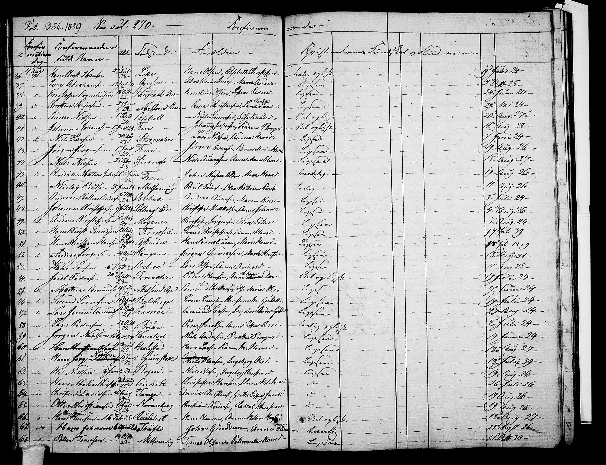 Stokke kirkebøker, AV/SAKO-A-320/F/Fa/L0006: Parish register (official) no. I 6, 1826-1843, p. 386