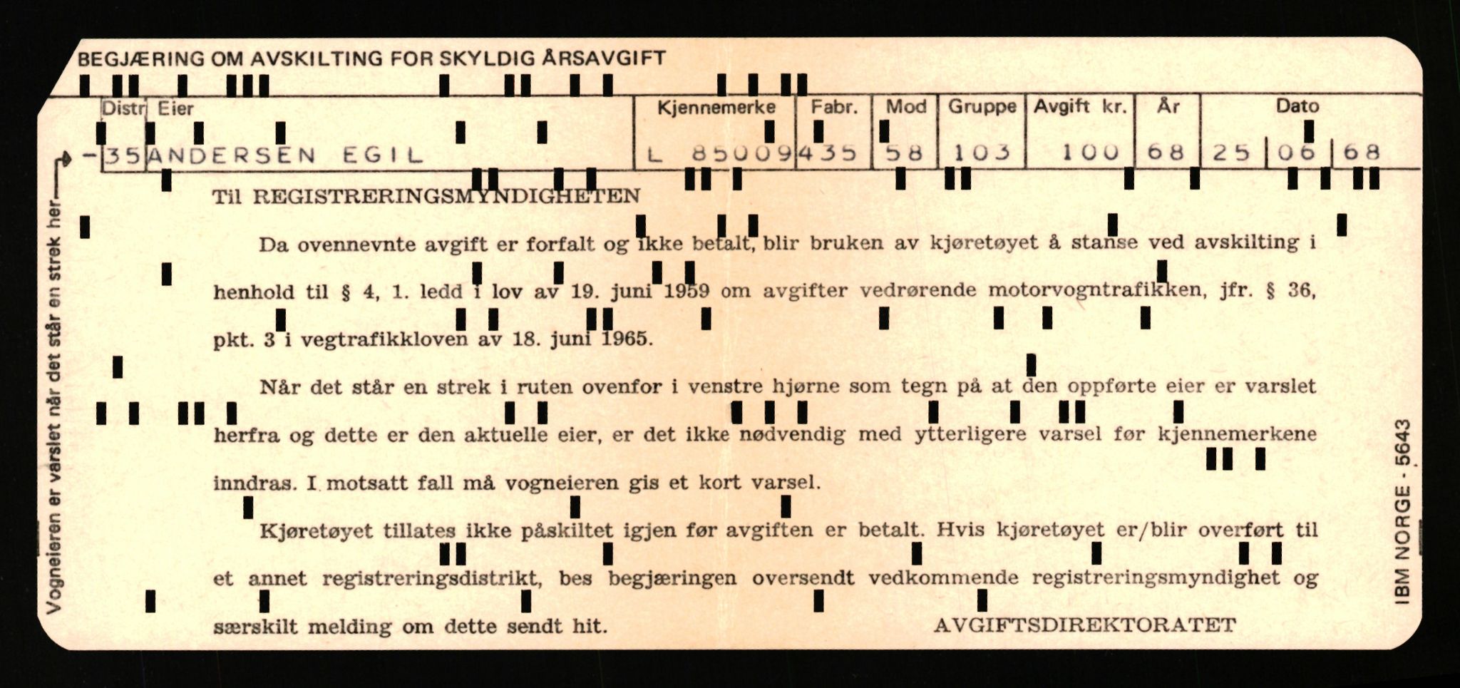 Stavanger trafikkstasjon, AV/SAST-A-101942/0/F/L0073: L-84100 - L-86499, 1930-1971, p. 923