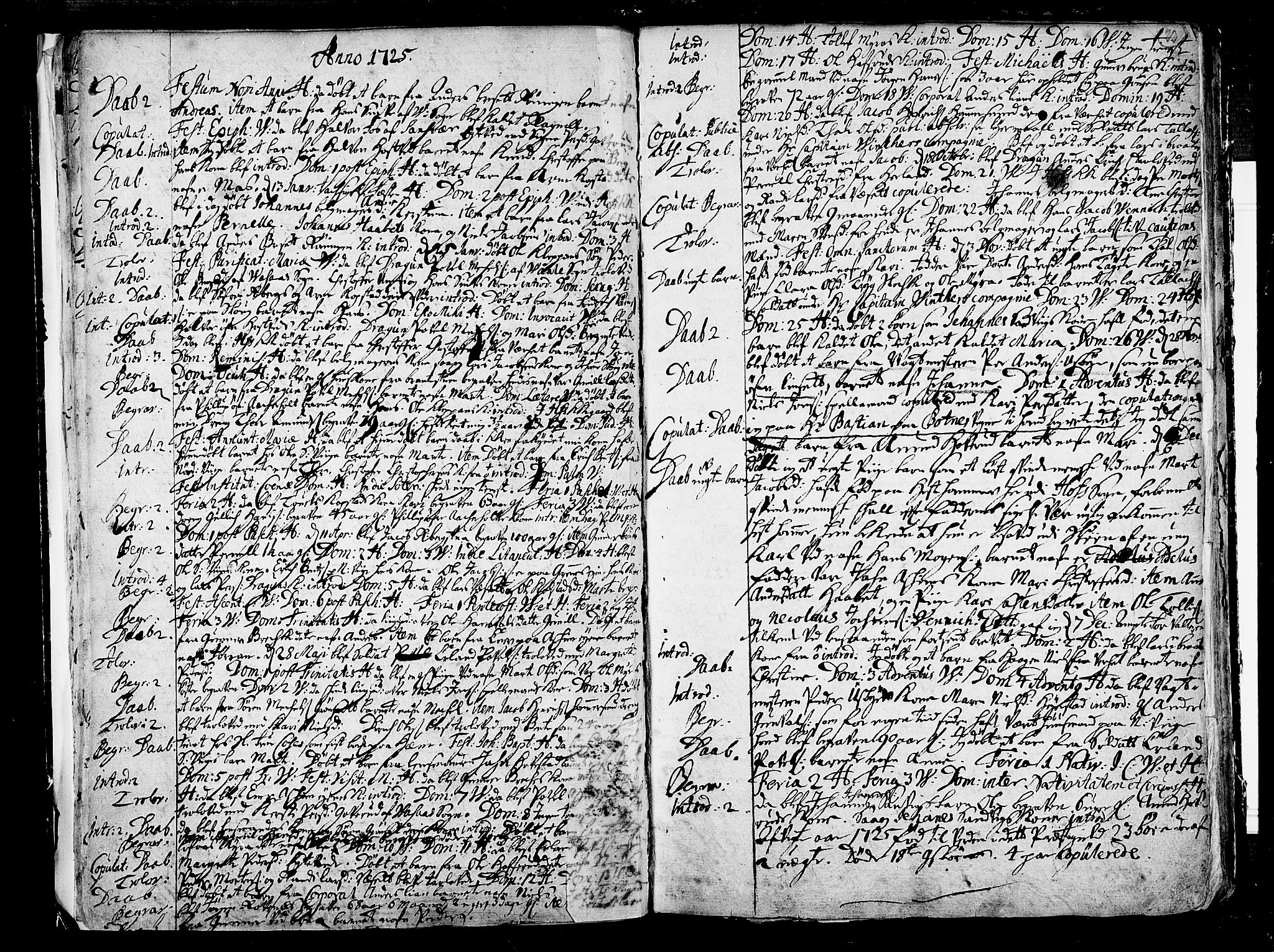 Hof kirkebøker, AV/SAKO-A-64/F/Fa/L0001: Parish register (official) no. I 1, 1704-1745, p. 22