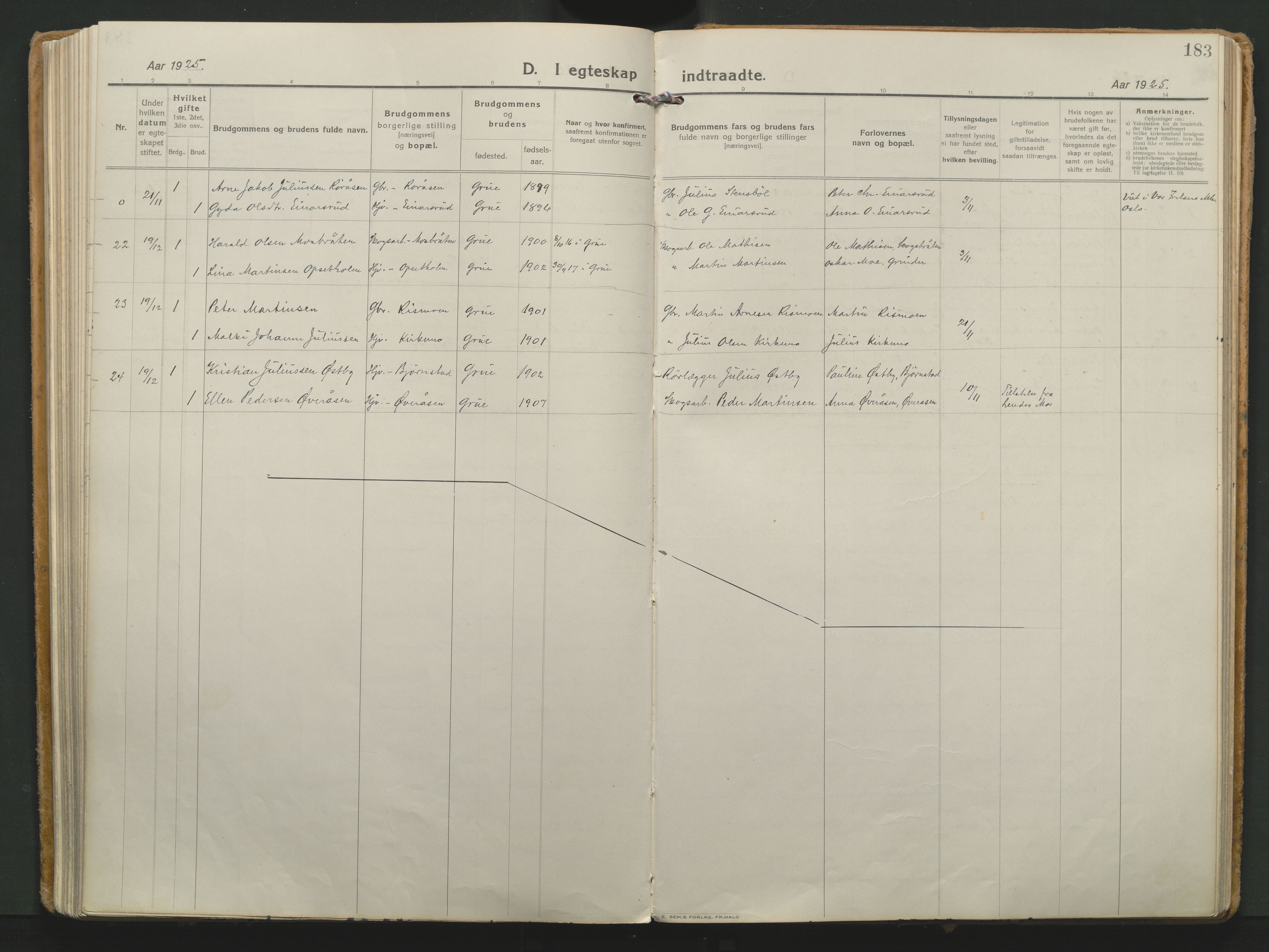 Grue prestekontor, AV/SAH-PREST-036/H/Ha/Haa/L0018: Parish register (official) no. 18, 1923-1940, p. 183