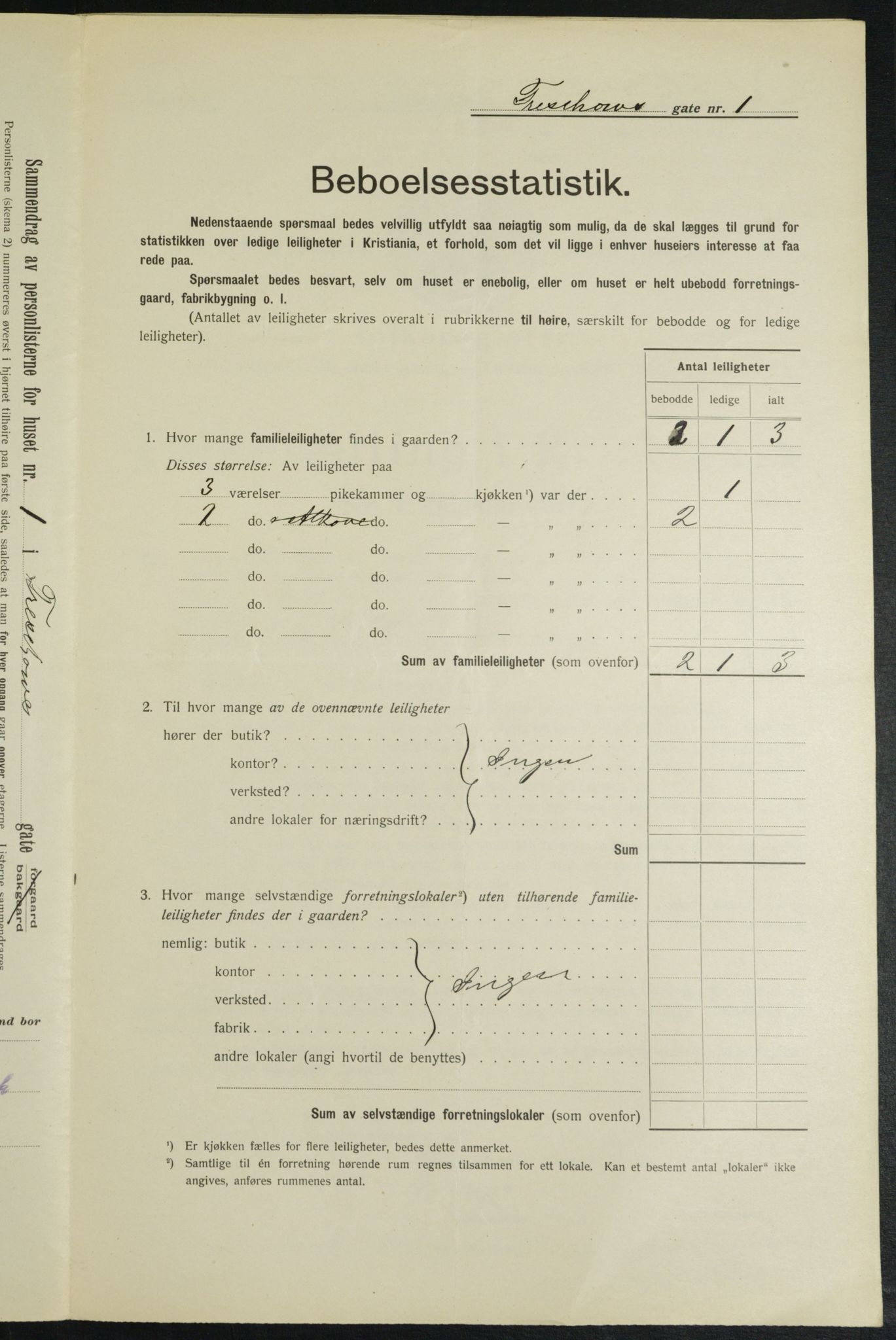 OBA, Municipal Census 1913 for Kristiania, 1913, p. 115513