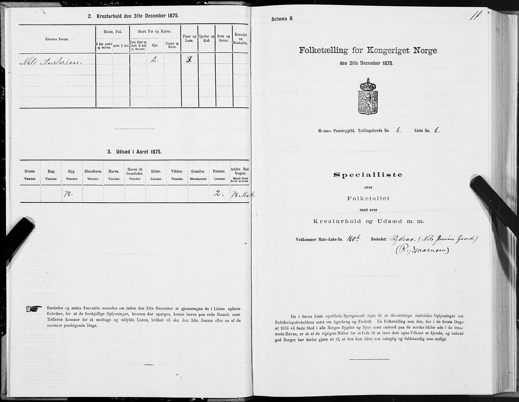 SAT, 1875 census for 1832P Hemnes, 1875, p. 4011