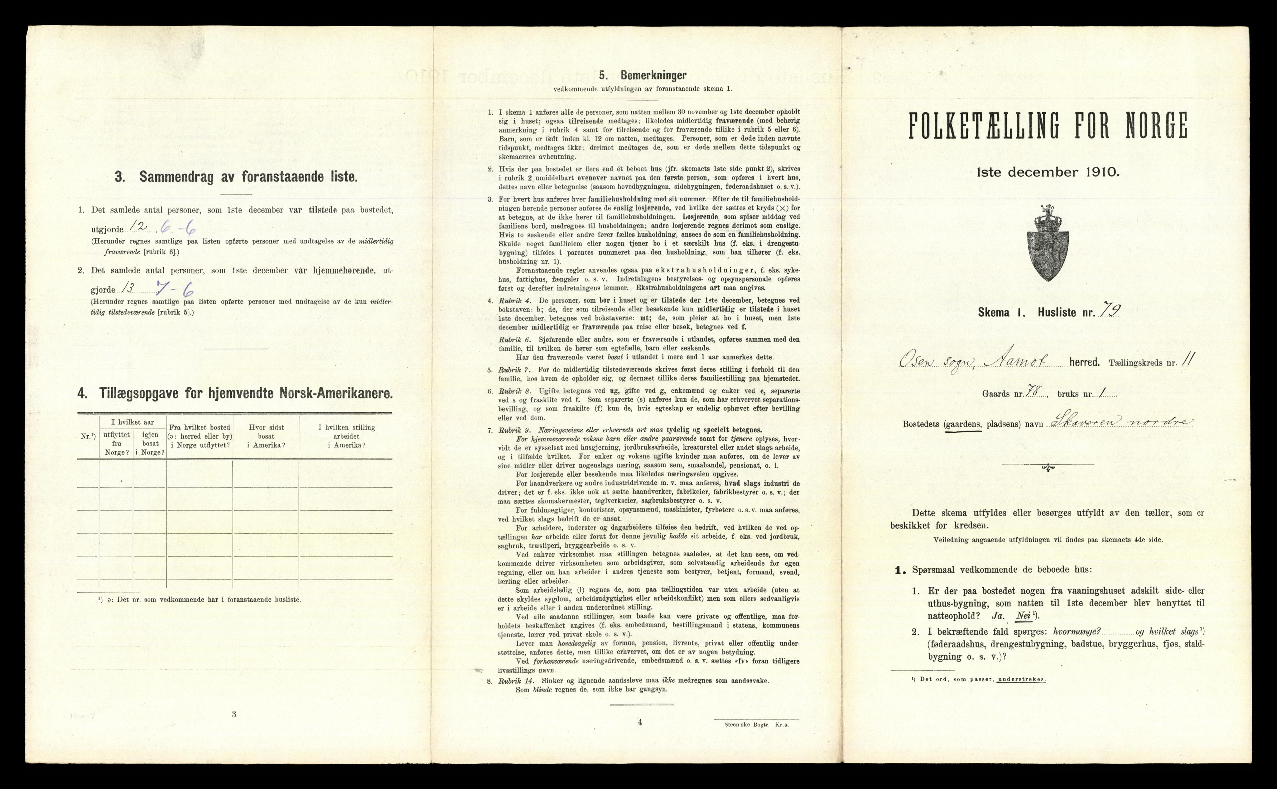 RA, 1910 census for Åmot, 1910, p. 1217