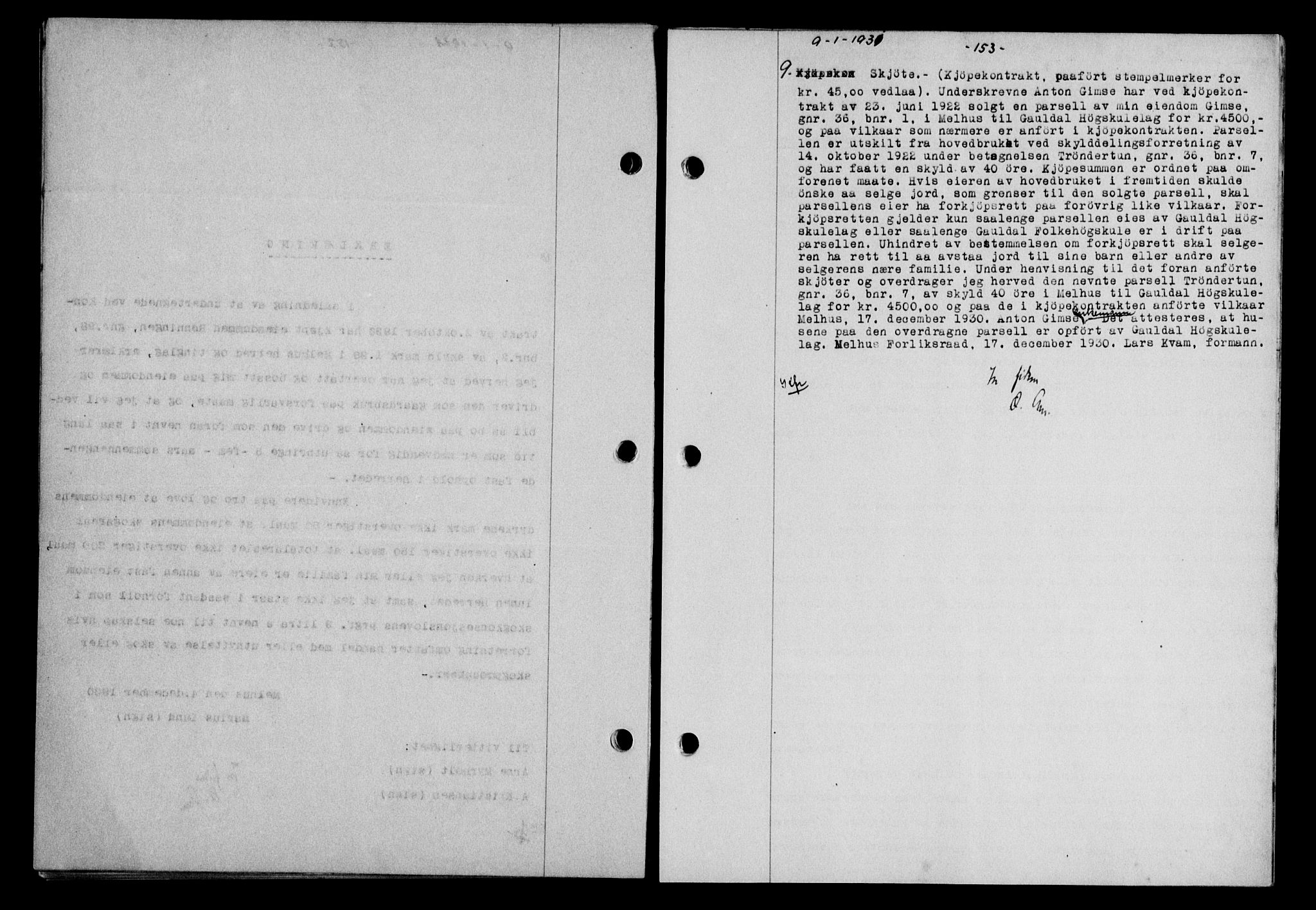 Gauldal sorenskriveri, SAT/A-0014/1/2/2C/L0041: Mortgage book no. 42-43, 1930-1931, Deed date: 09.01.1931