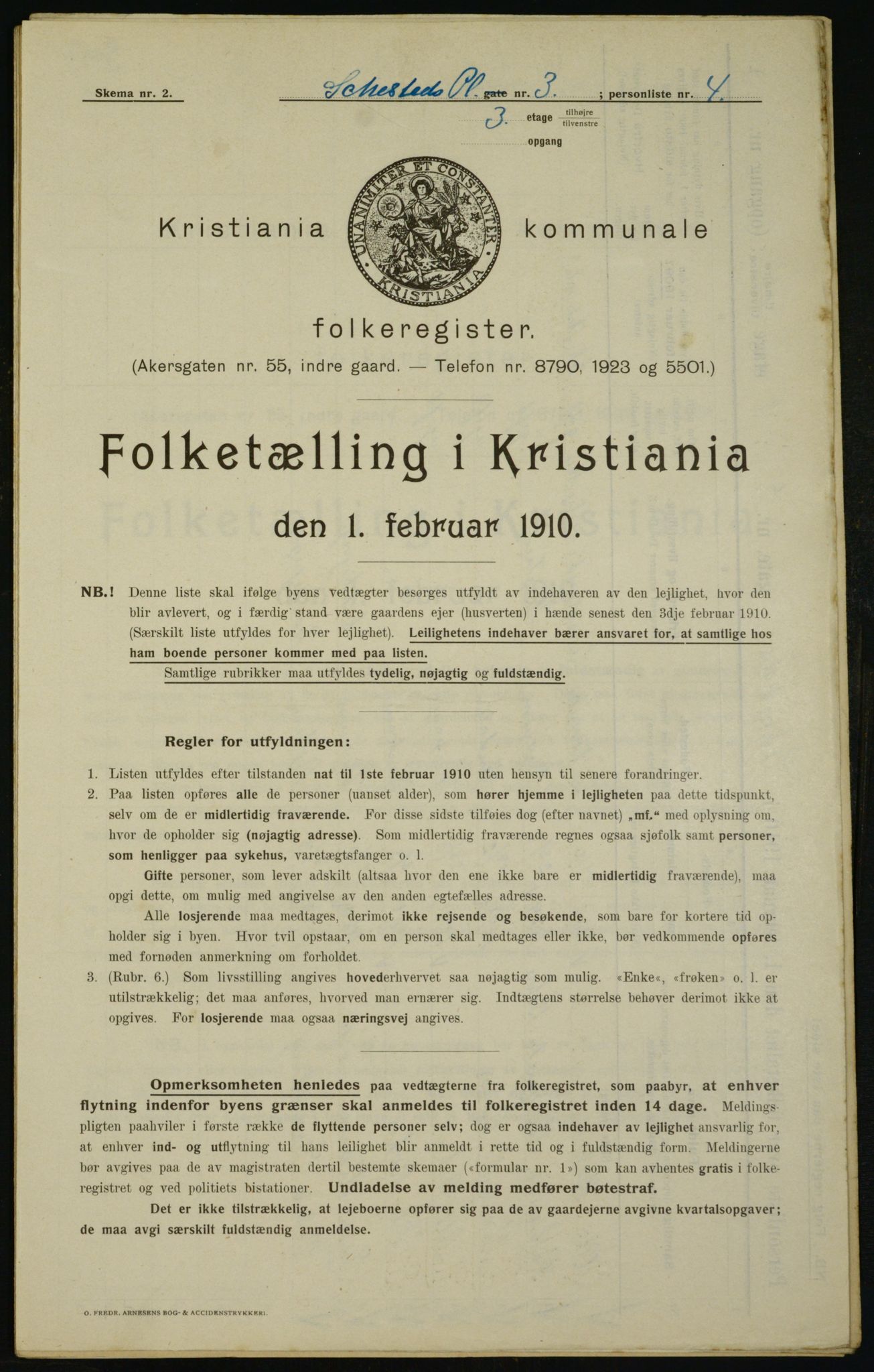 OBA, Municipal Census 1910 for Kristiania, 1910, p. 89559