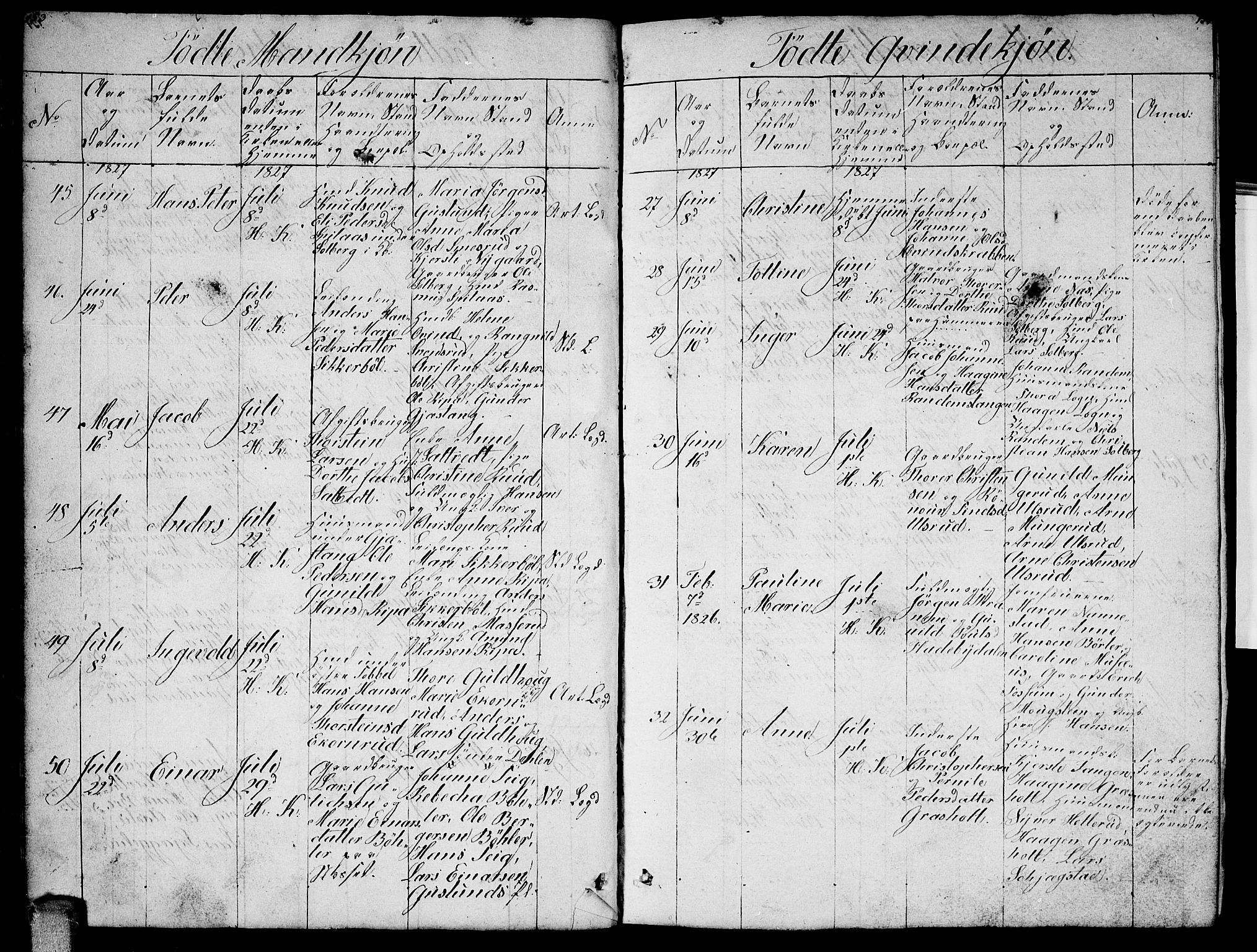 Enebakk prestekontor Kirkebøker, SAO/A-10171c/G/Ga/L0002: Parish register (copy) no. I 2, 1822-1833, p. 153-154