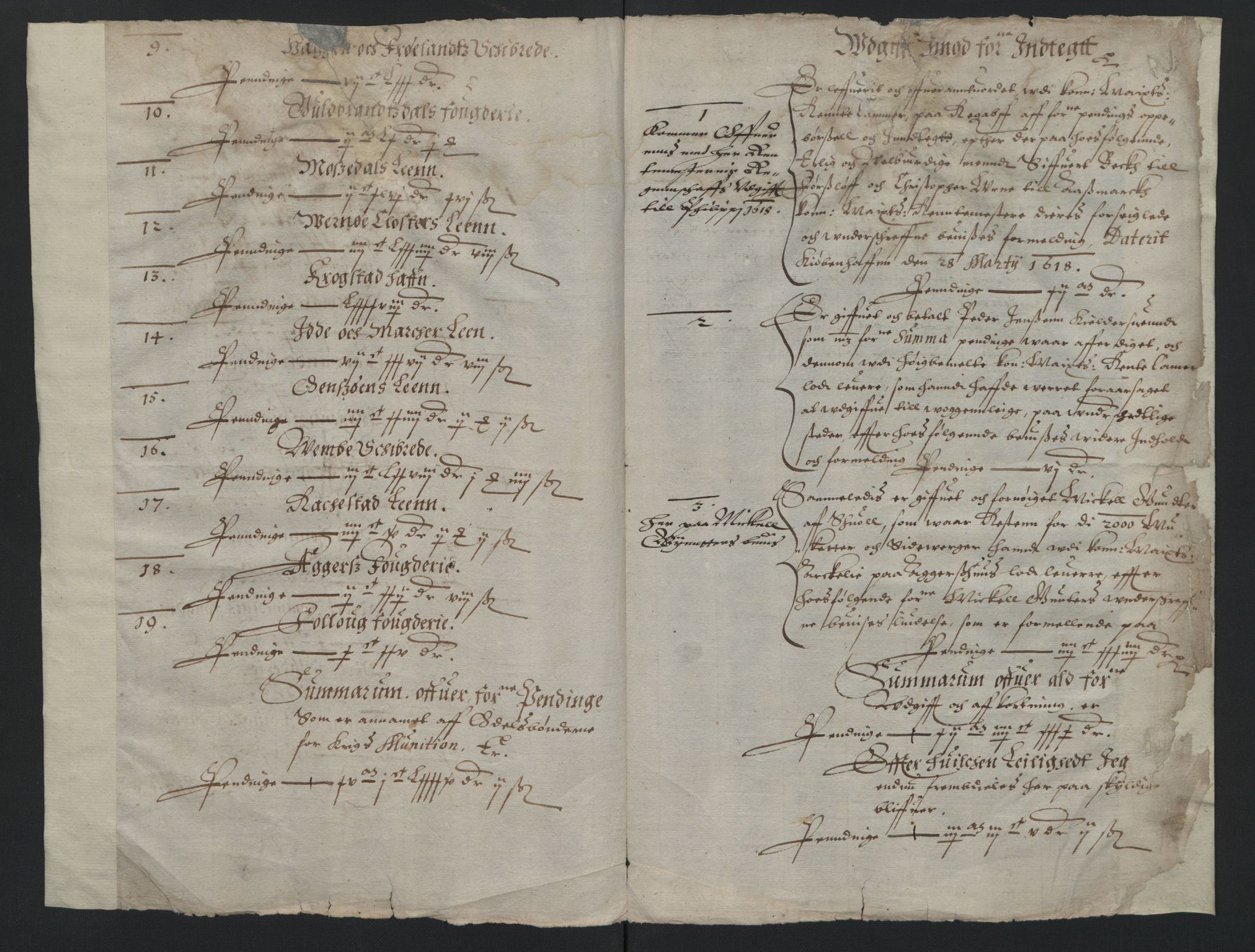 Rentekammeret inntil 1814, Reviderte regnskaper, Lensregnskaper, AV/RA-EA-5023/R/Rb/Rba/L0046: Akershus len, 1617-1618