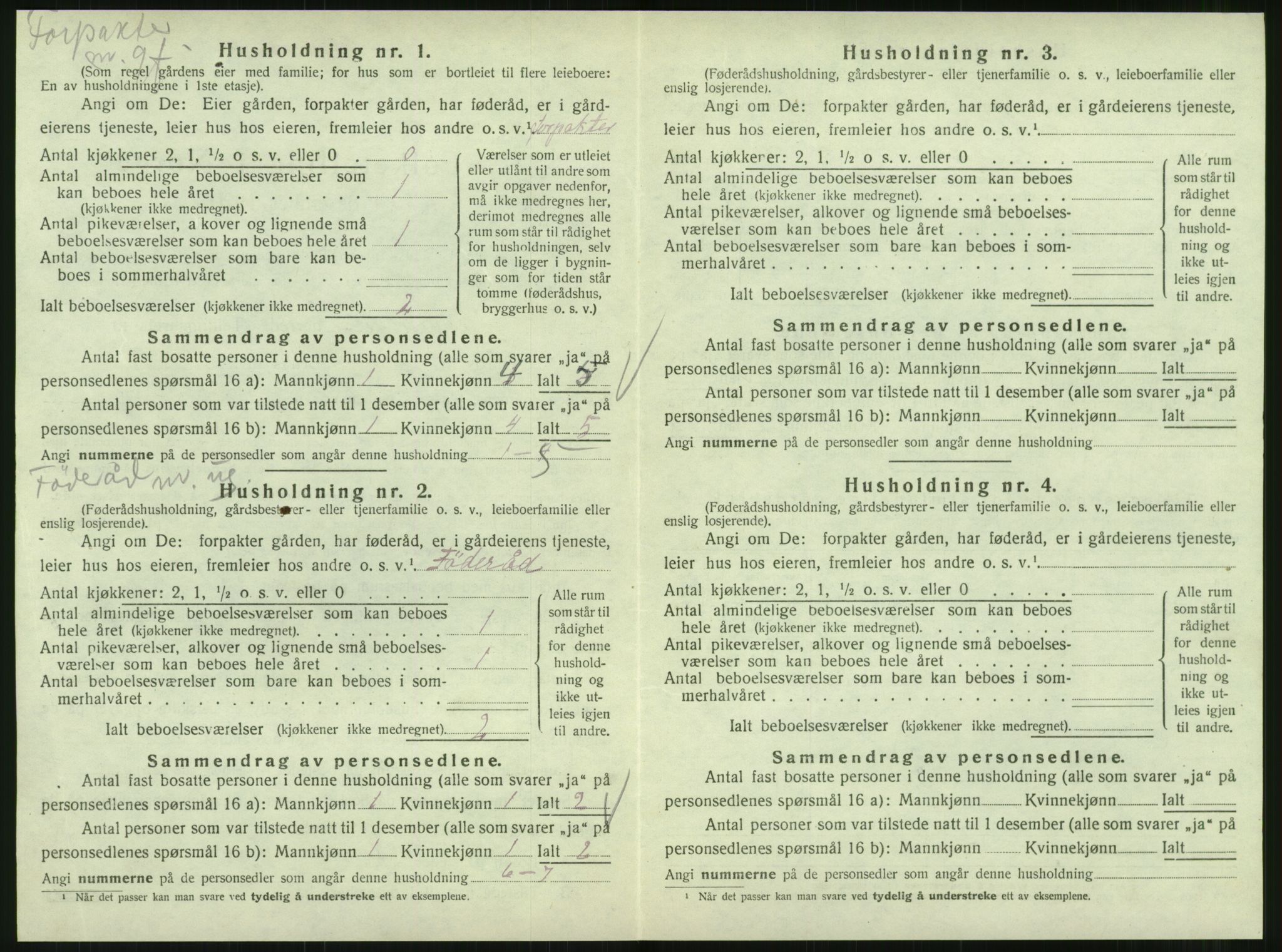 SAT, 1920 census for Hattfjelldal, 1920, p. 269