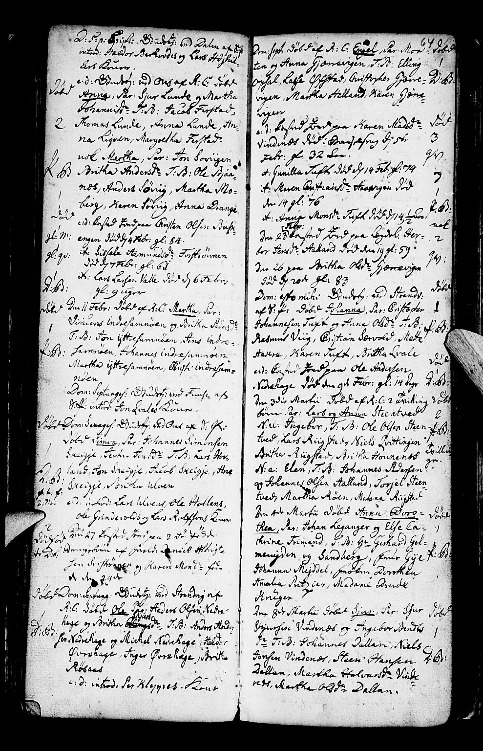 Os sokneprestembete, AV/SAB-A-99929: Parish register (official) no. A 10, 1779-1788, p. 64