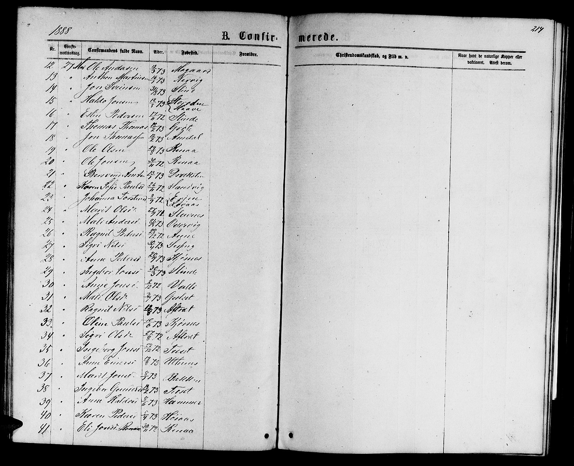 Ministerialprotokoller, klokkerbøker og fødselsregistre - Sør-Trøndelag, AV/SAT-A-1456/695/L1156: Parish register (copy) no. 695C07, 1869-1888, p. 214