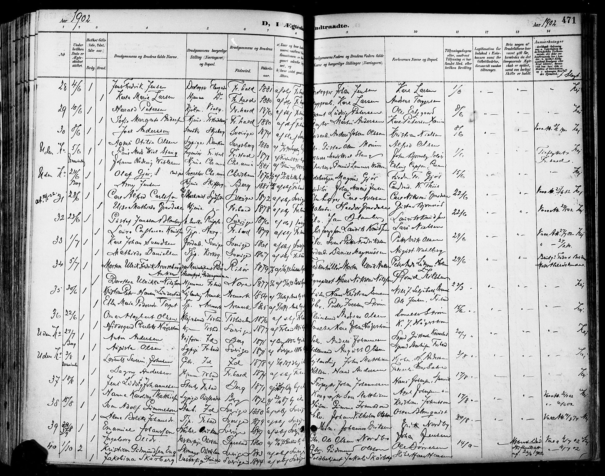 Halden prestekontor Kirkebøker, SAO/A-10909/F/Fa/L0013: Parish register (official) no. I 13, 1890-1906, p. 471