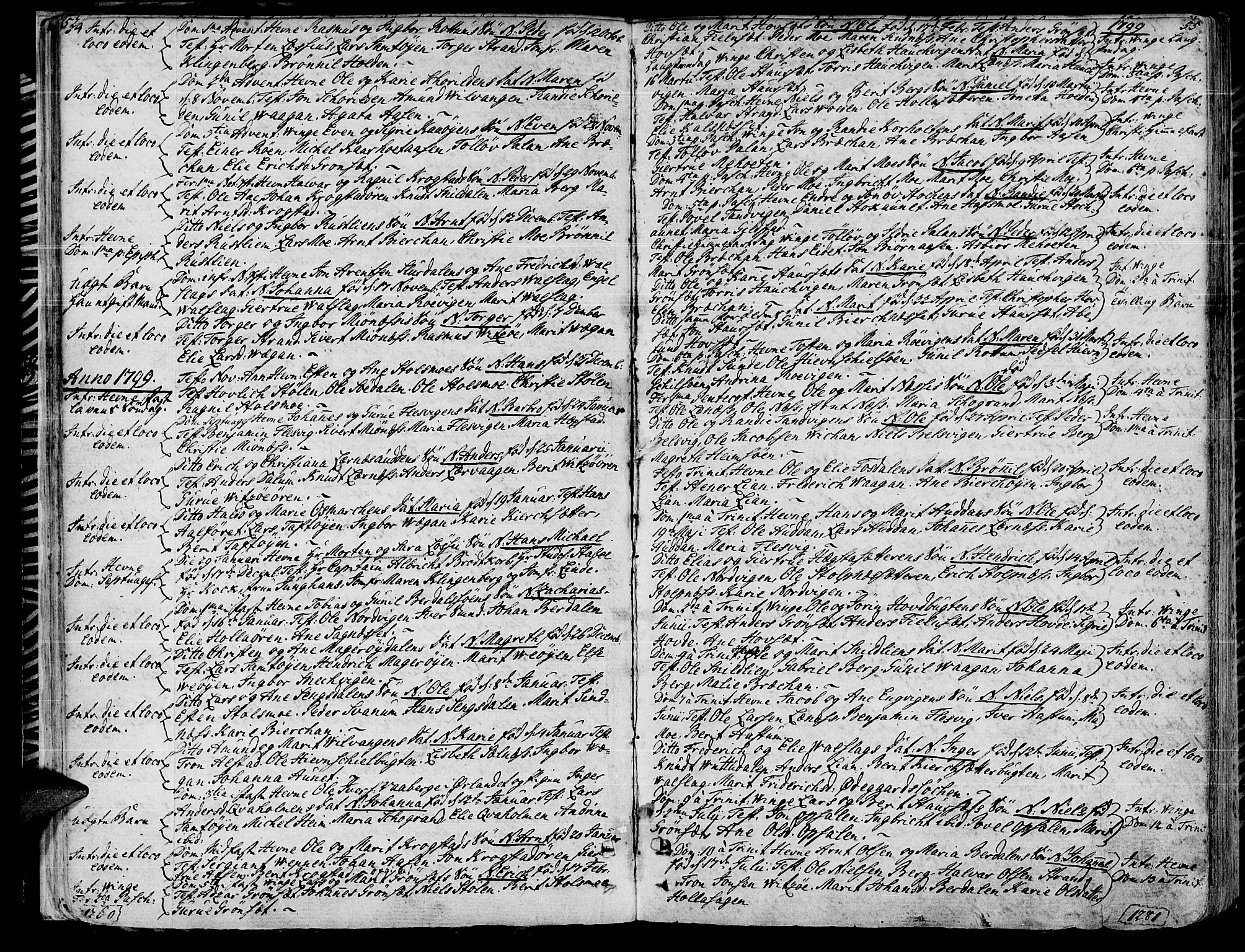 Ministerialprotokoller, klokkerbøker og fødselsregistre - Sør-Trøndelag, SAT/A-1456/630/L0490: Parish register (official) no. 630A03, 1795-1818, p. 54-55