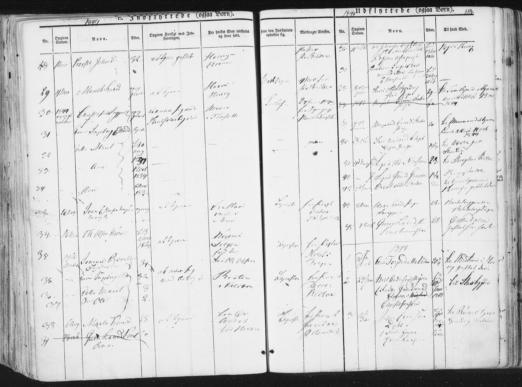 Ministerialprotokoller, klokkerbøker og fødselsregistre - Sør-Trøndelag, SAT/A-1456/691/L1074: Parish register (official) no. 691A06, 1842-1852, p. 383