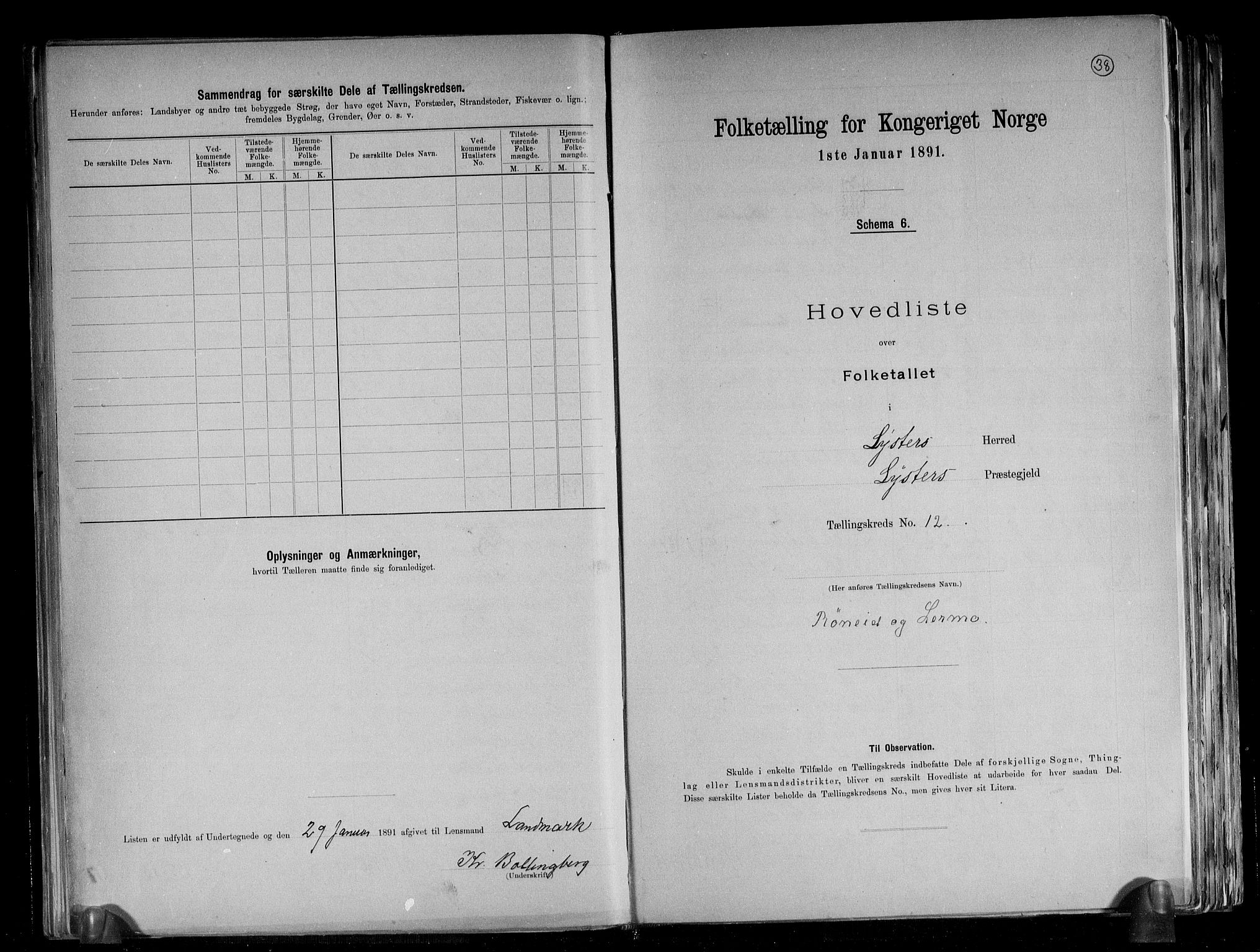 RA, 1891 census for 1426 Luster, 1891, p. 28