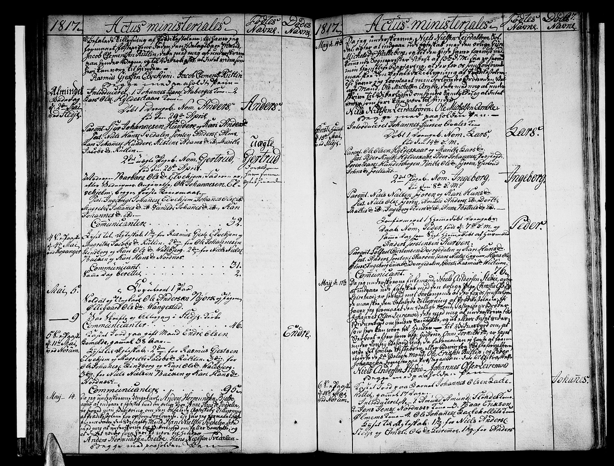 Sogndal sokneprestembete, SAB/A-81301/H/Haa/Haaa/L0009: Parish register (official) no. A 9, 1809-1821, p. 97